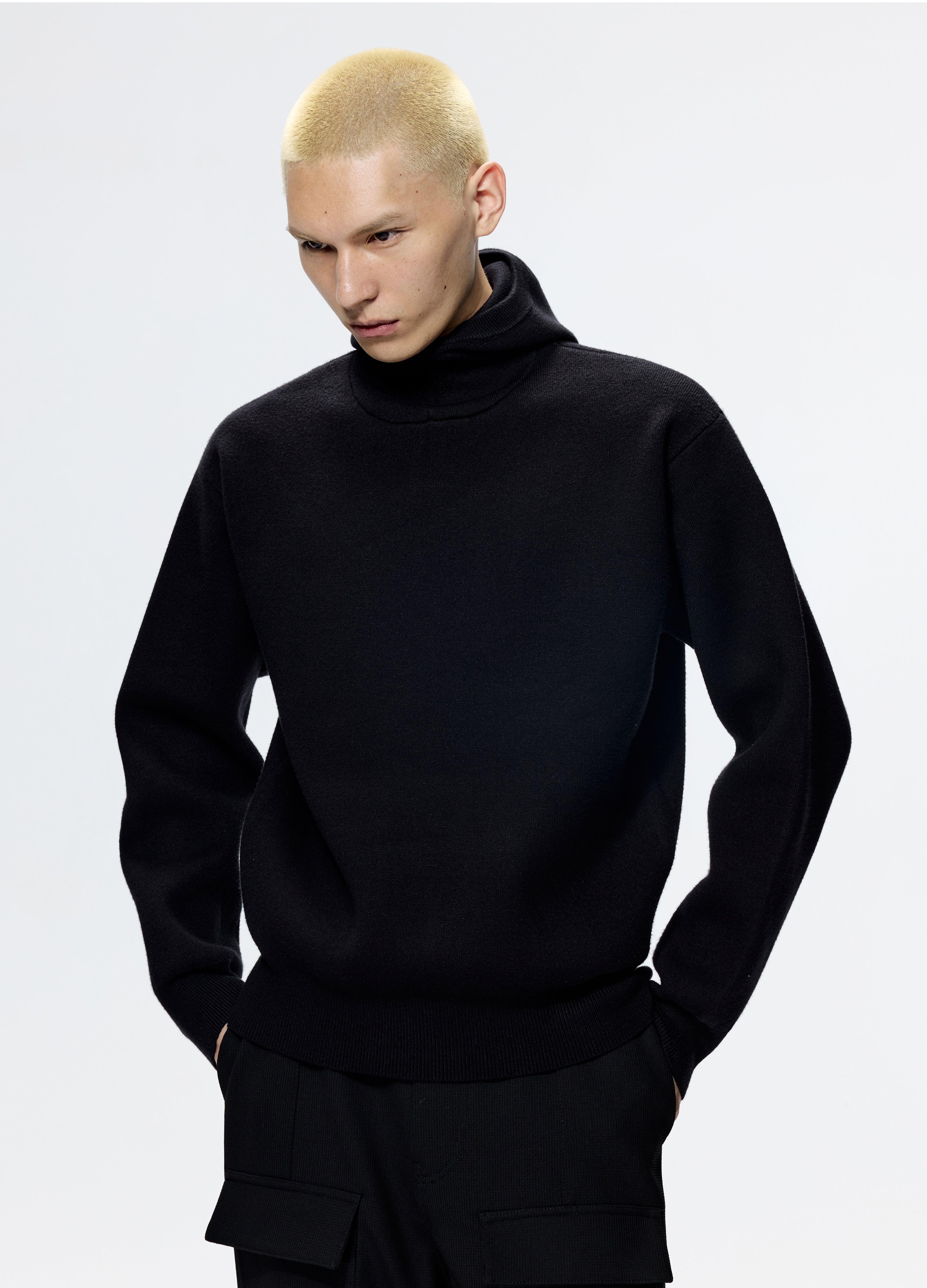 25FW CROPPED HEAVY KNIT SWEATER