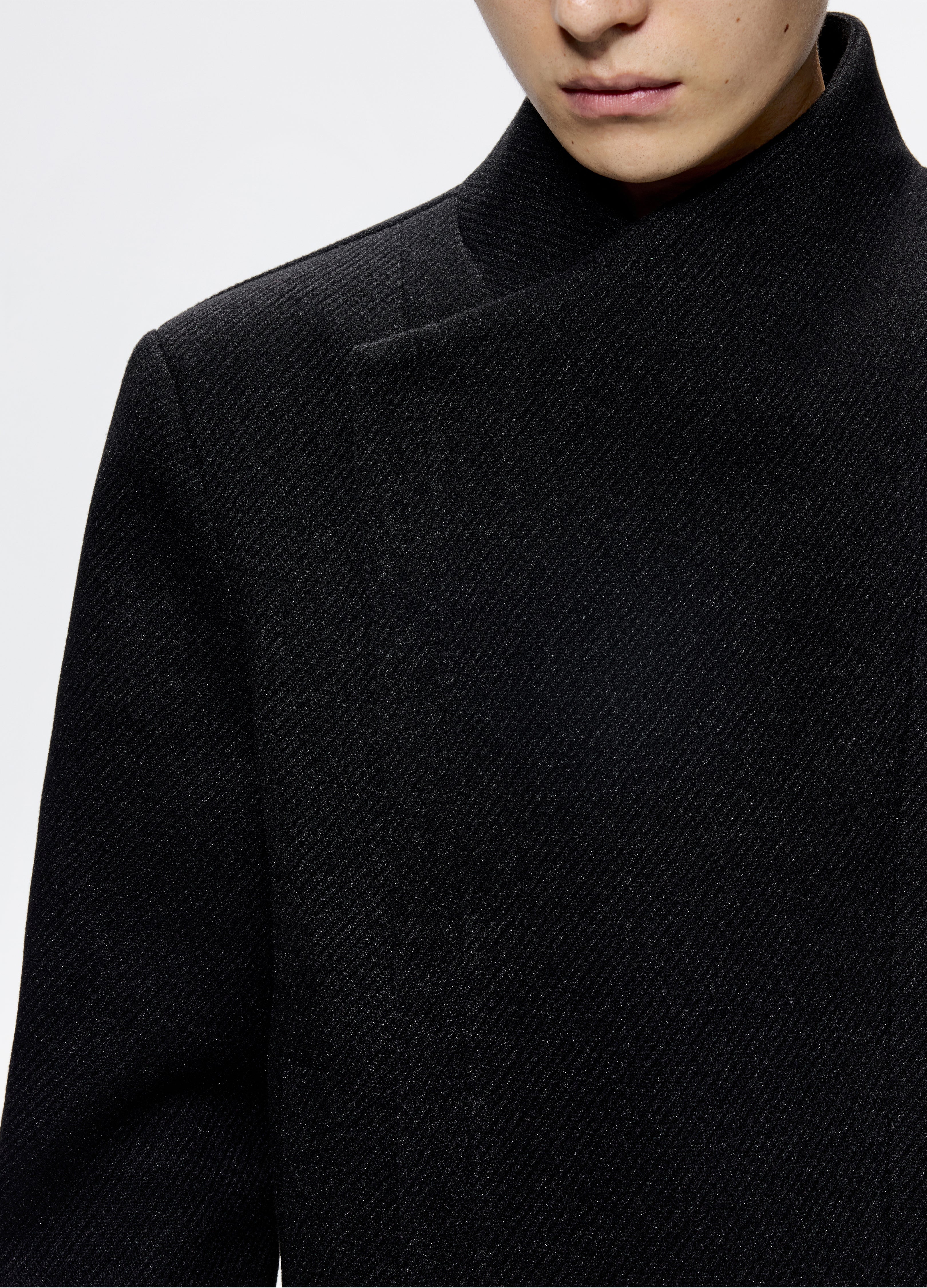 25FW DECONSTRUCT SLANT WOOL COAT