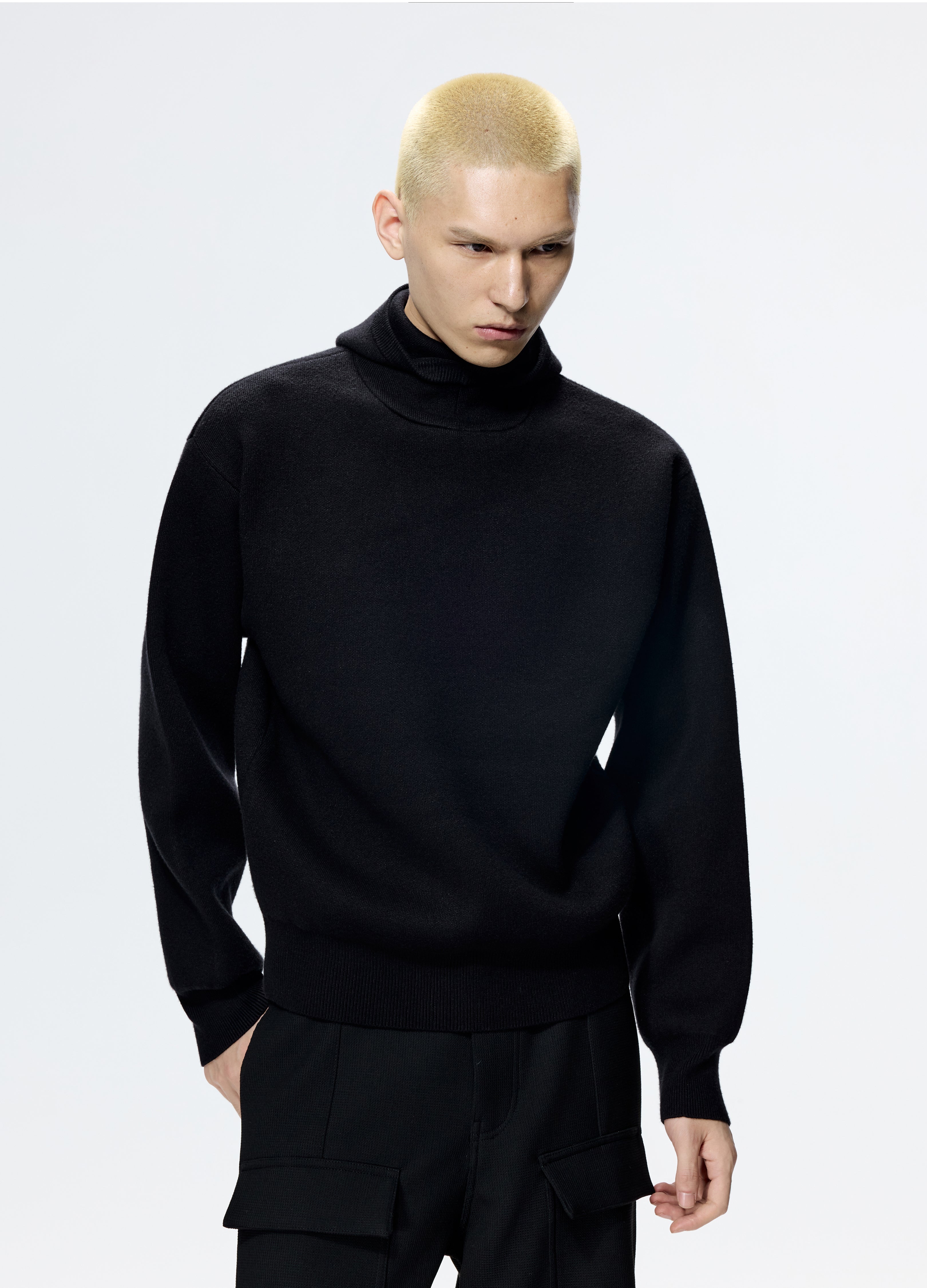 25FW CROPPED HEAVY KNIT SWEATER