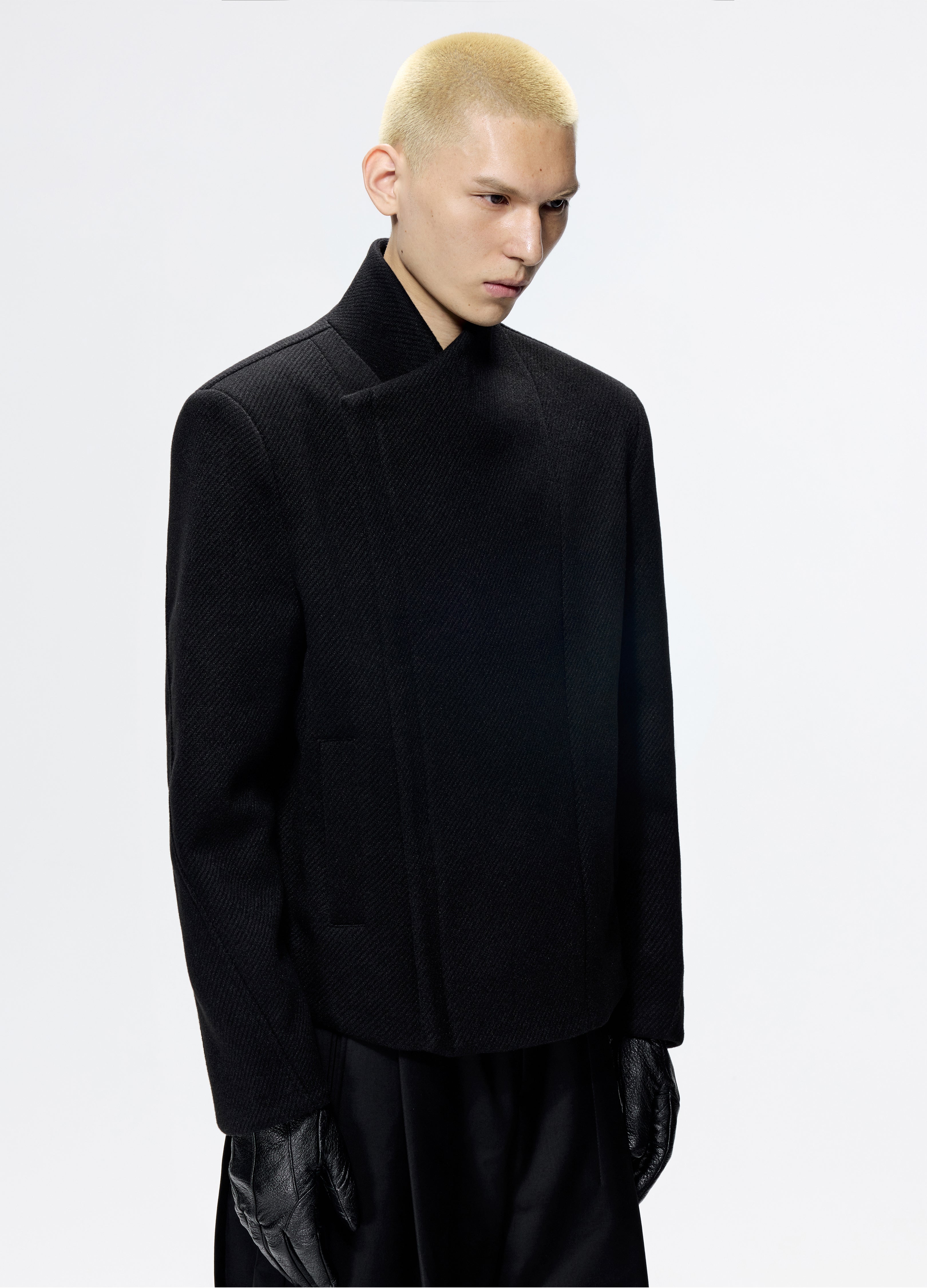 25FW DECONSTRUCT SLANT WOOL COAT