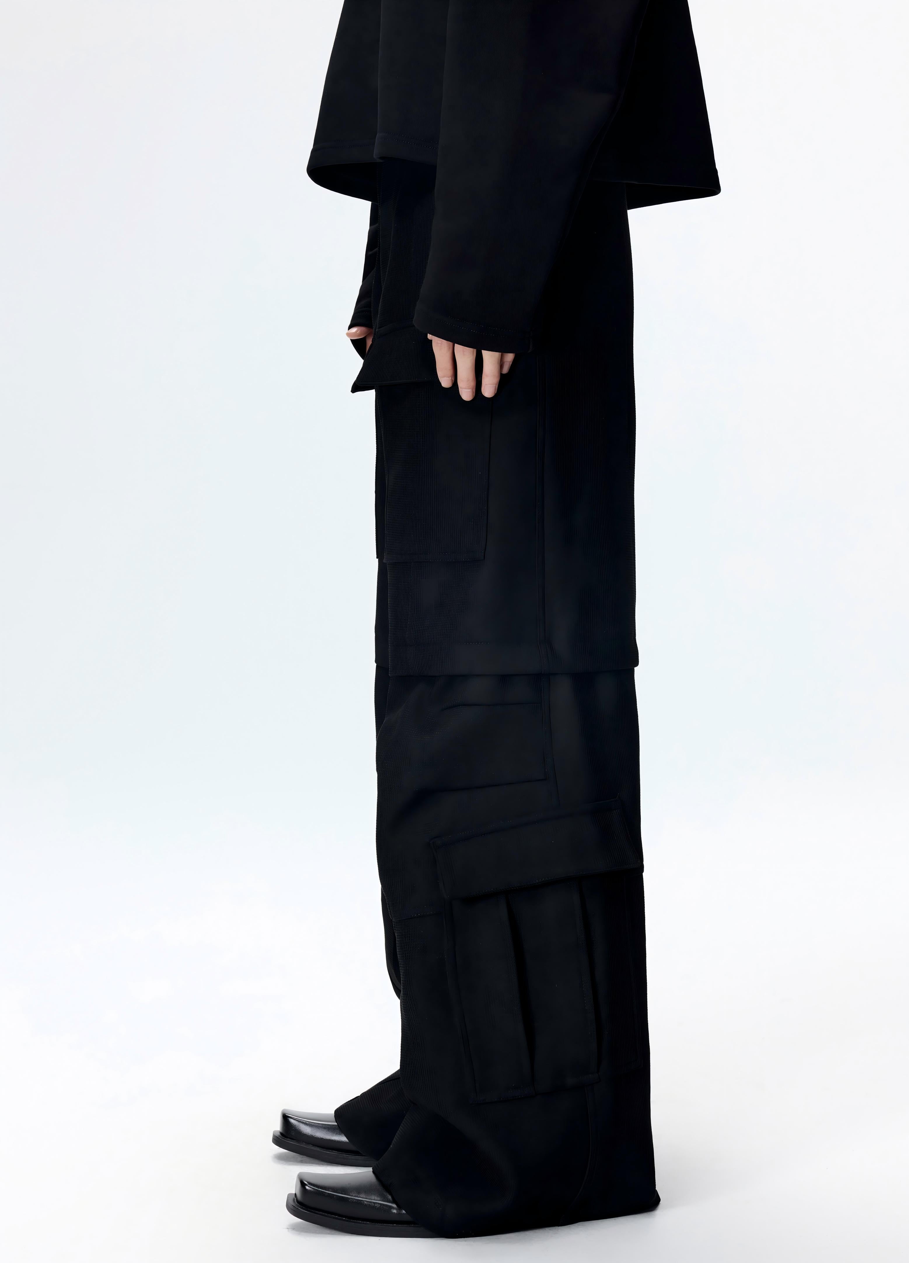 25FW TEXTURED WIDE CARGO PANTS