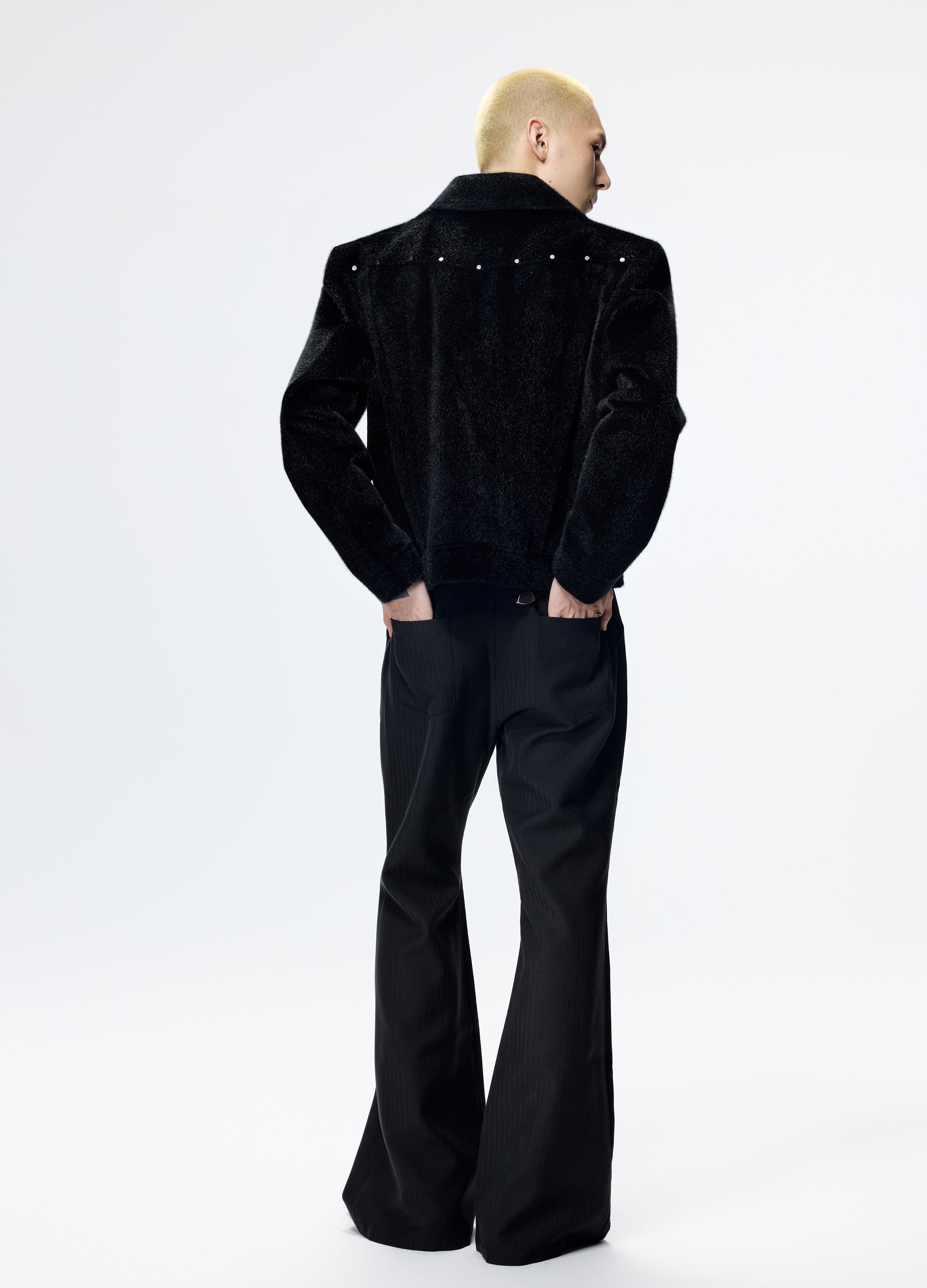 25FW STUDDED HORSEHAIR JACKET