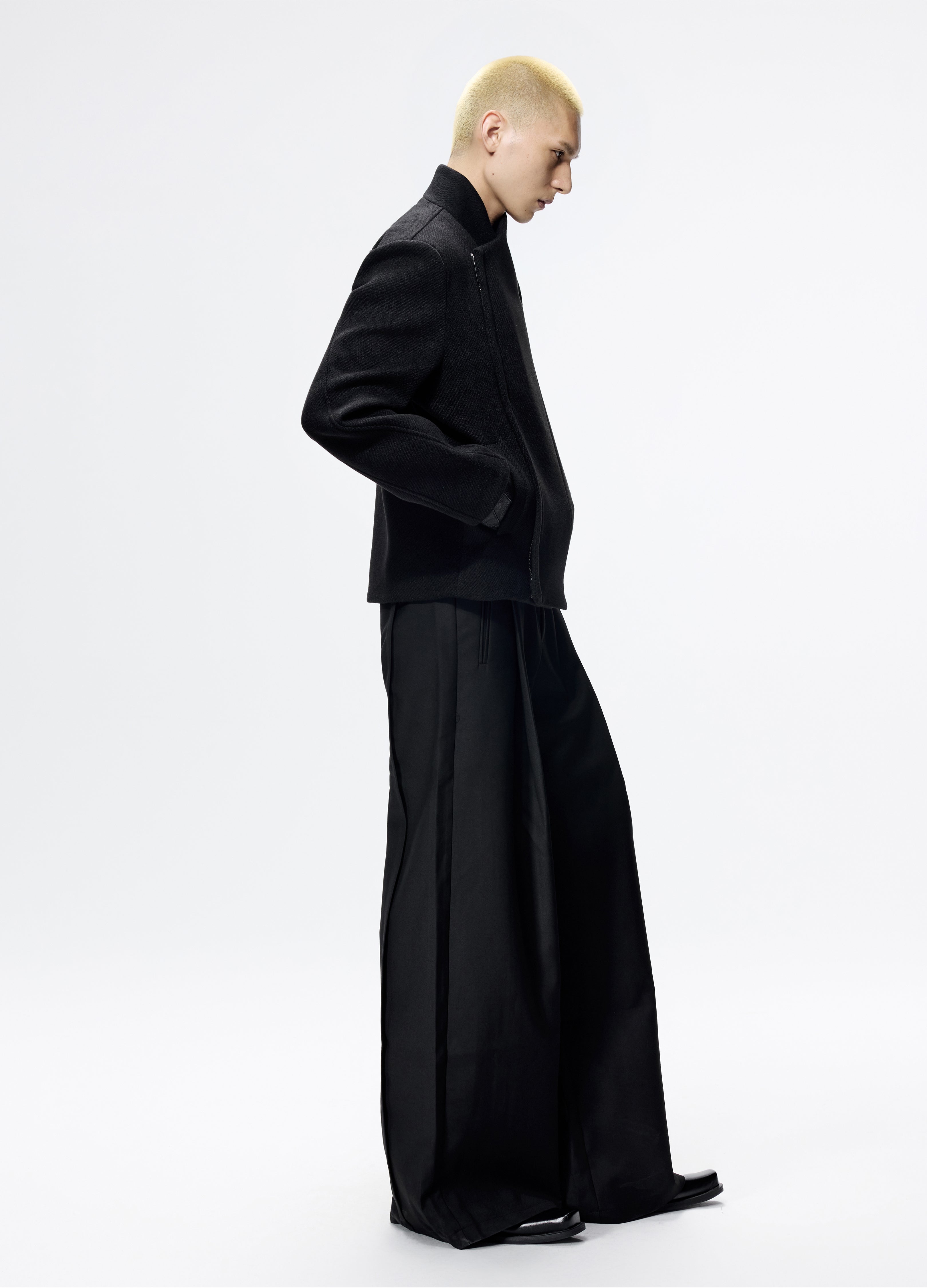 25FW DECONSTRUCT SLANT WOOL COAT