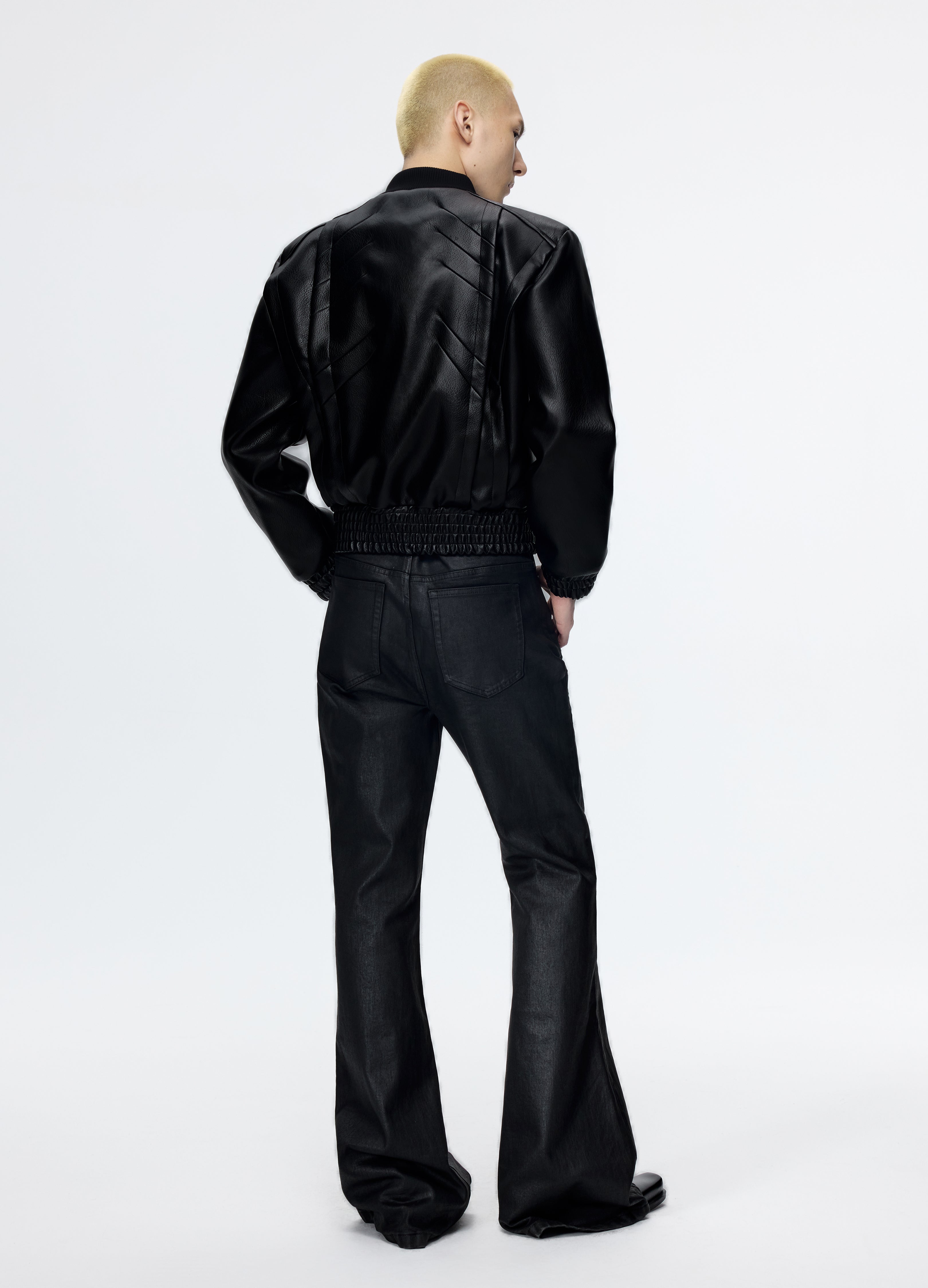 25FW DECONSTRUCT LEATHER BIKER JACKET