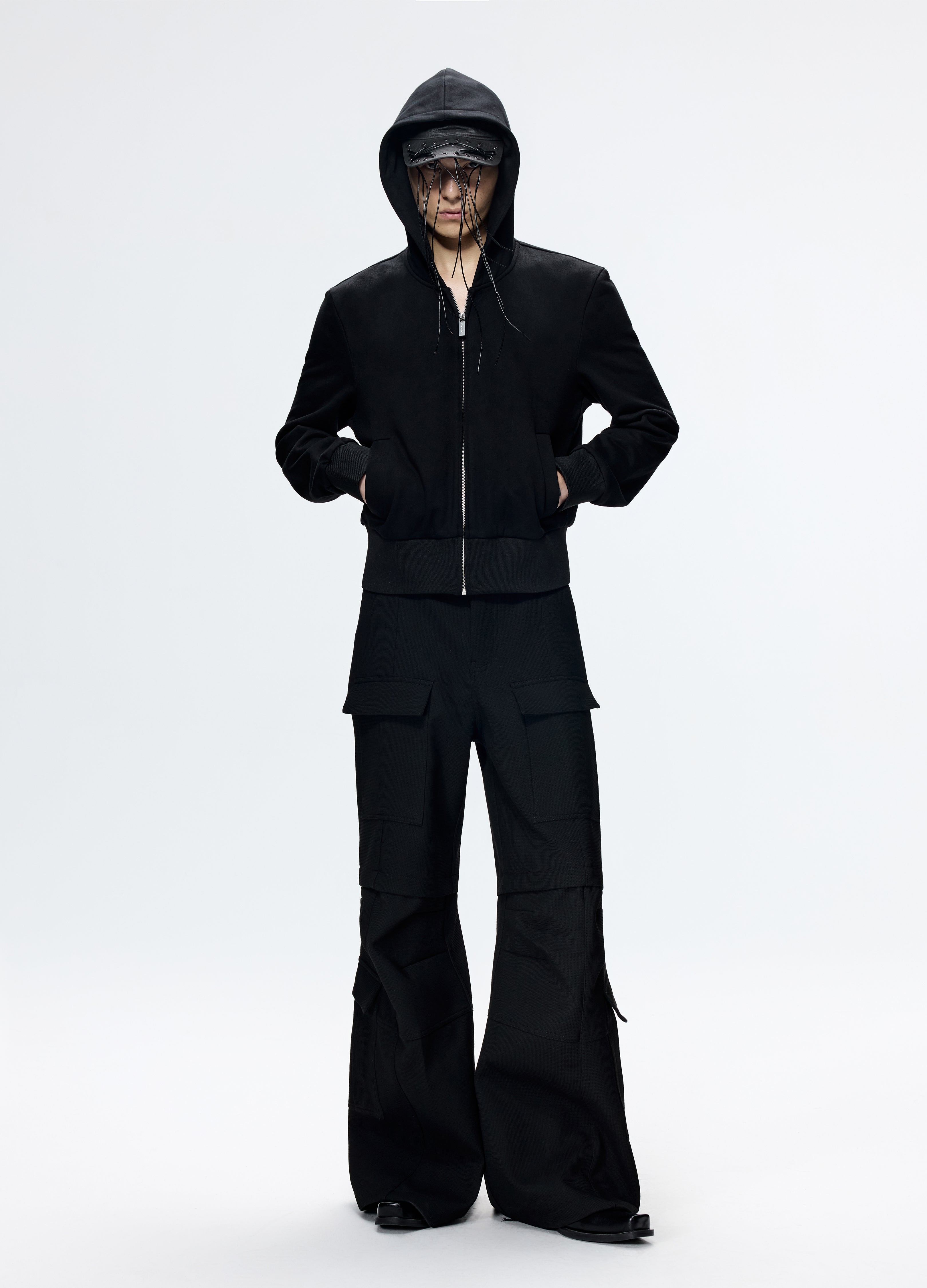 25FW FITTED HOODED CROPPED HOODIE