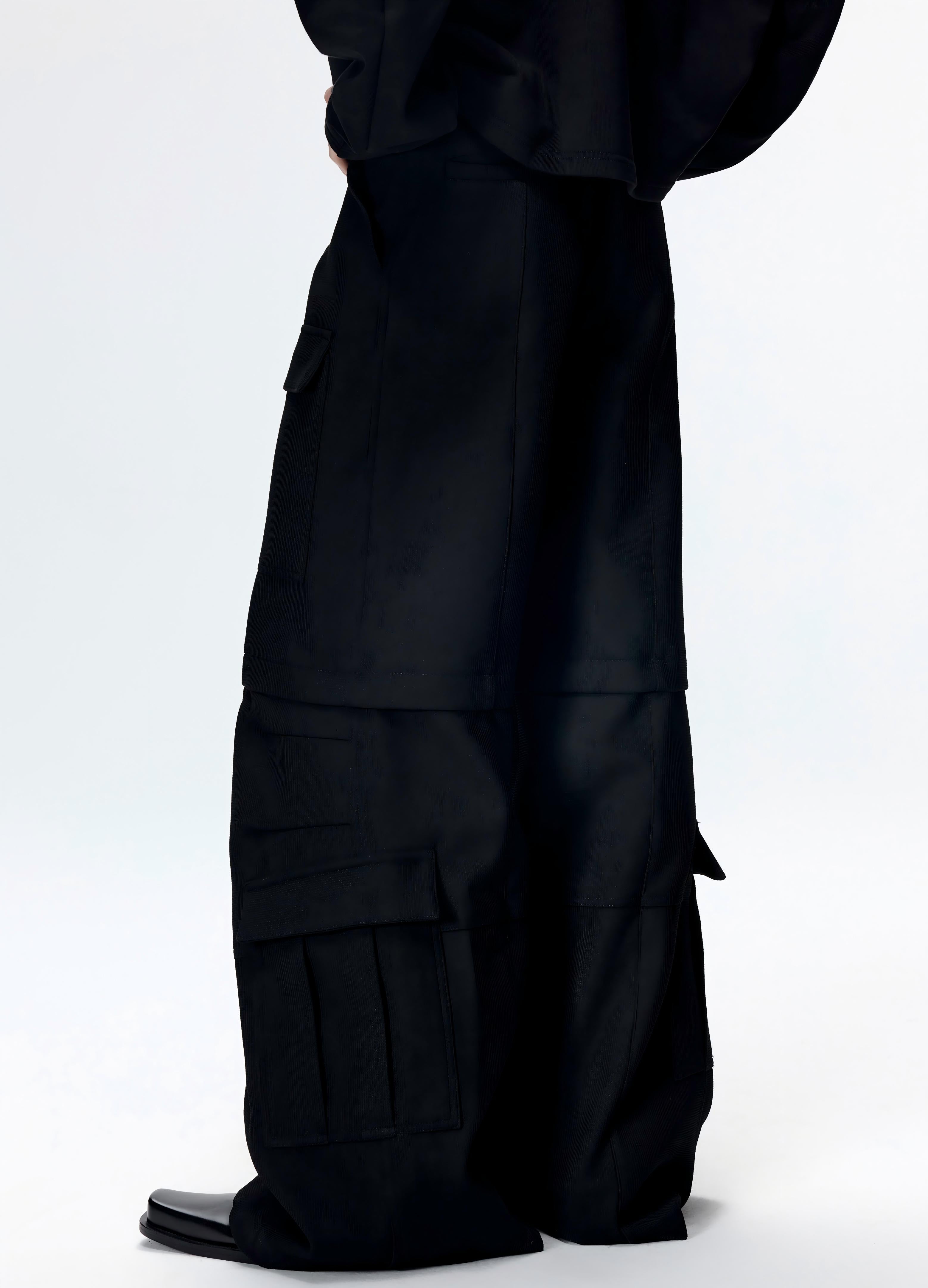 25FW TEXTURED WIDE CARGO PANTS