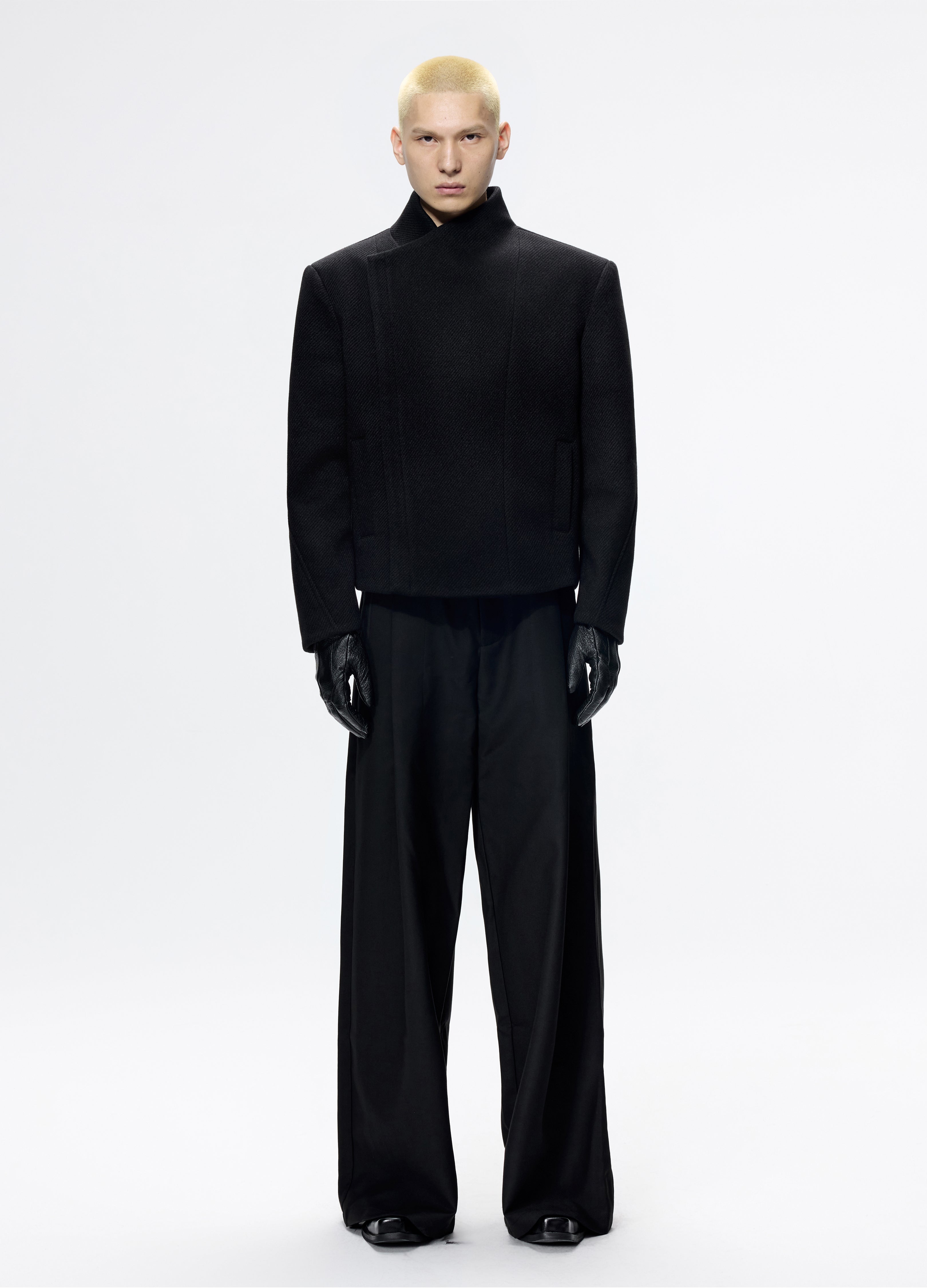 25FW DECONSTRUCT SLANT WOOL COAT