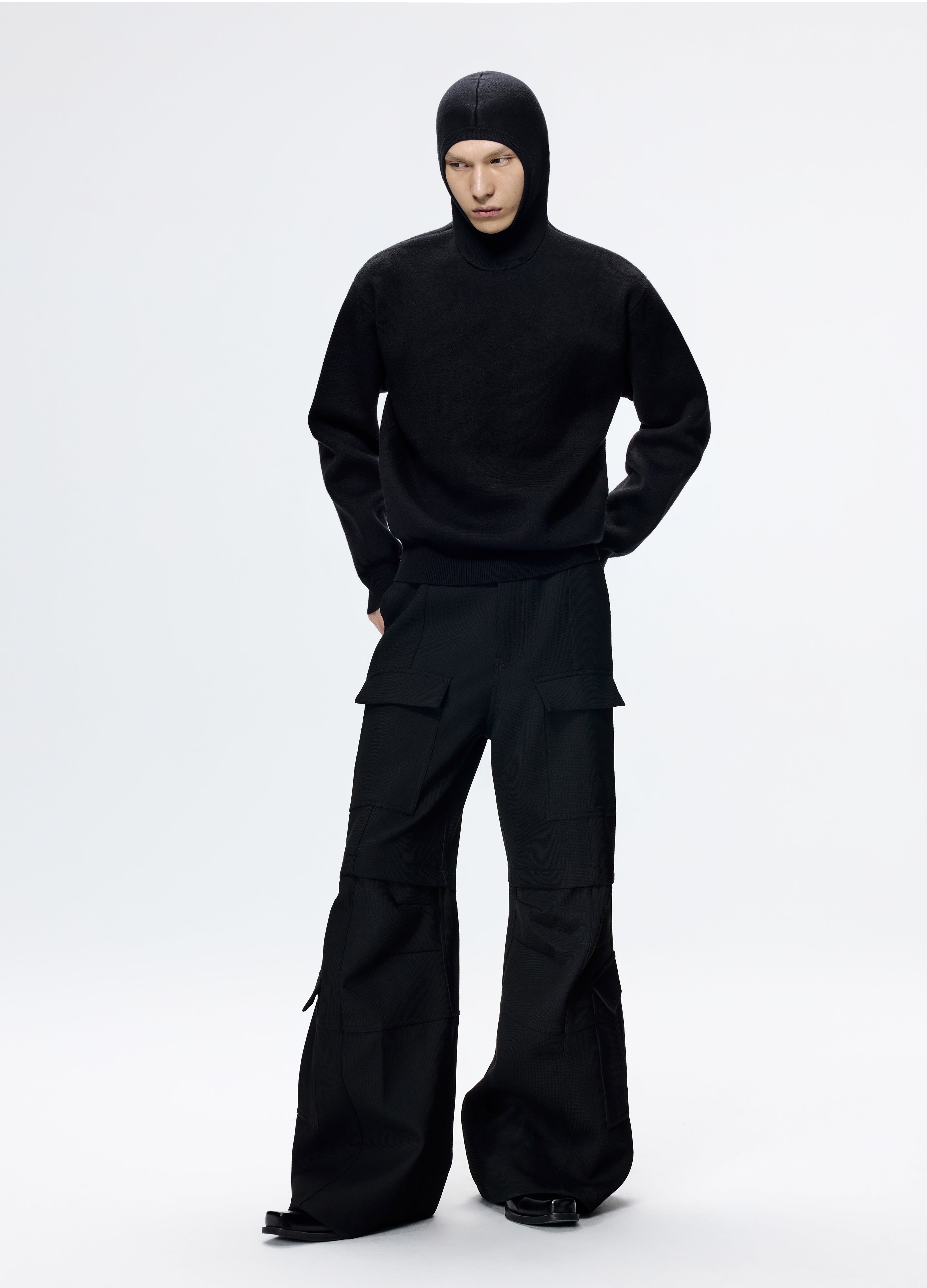 25FW CROPPED HEAVY KNIT SWEATER