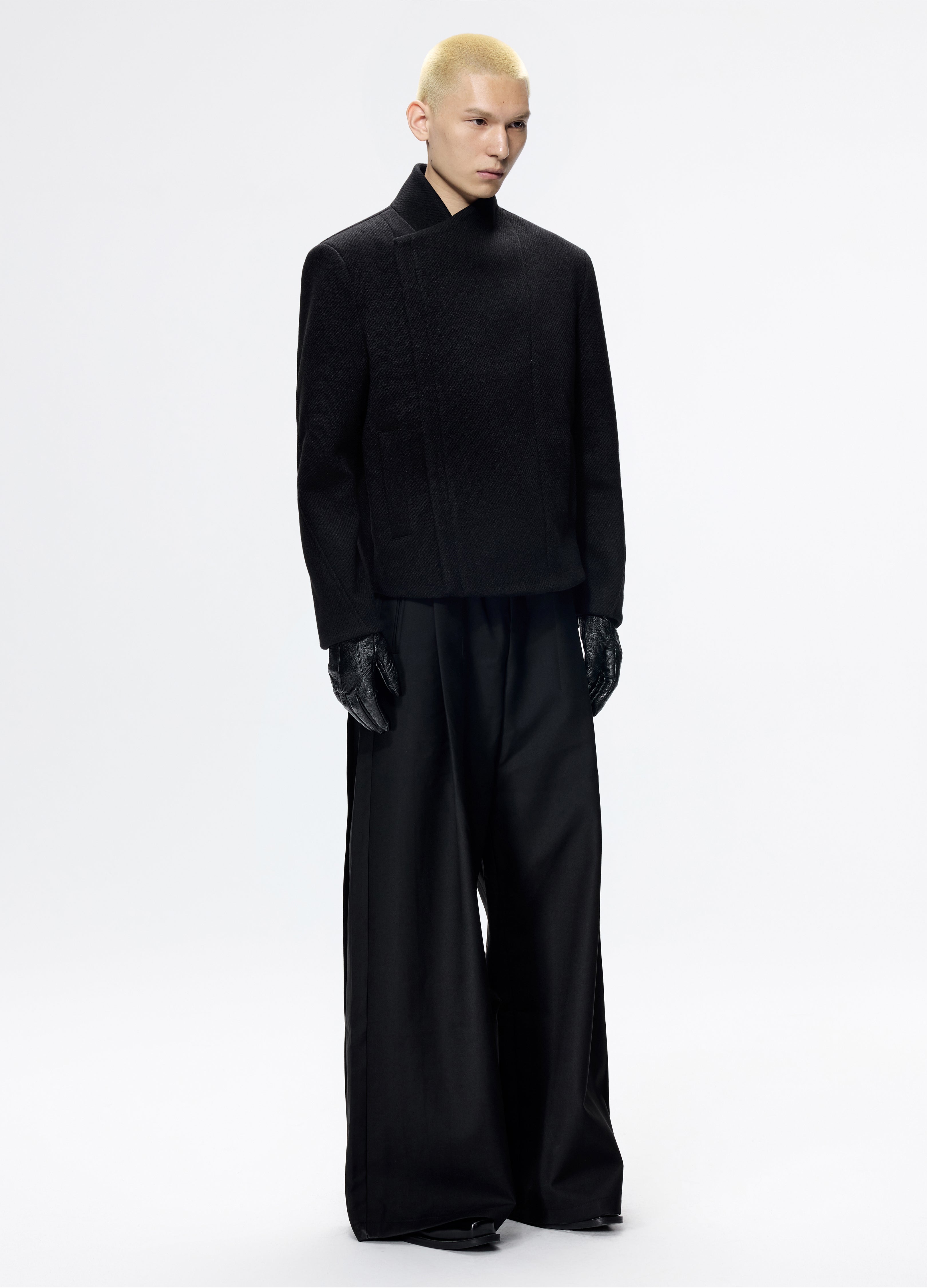 25FW DECONSTRUCT SLANT WOOL COAT