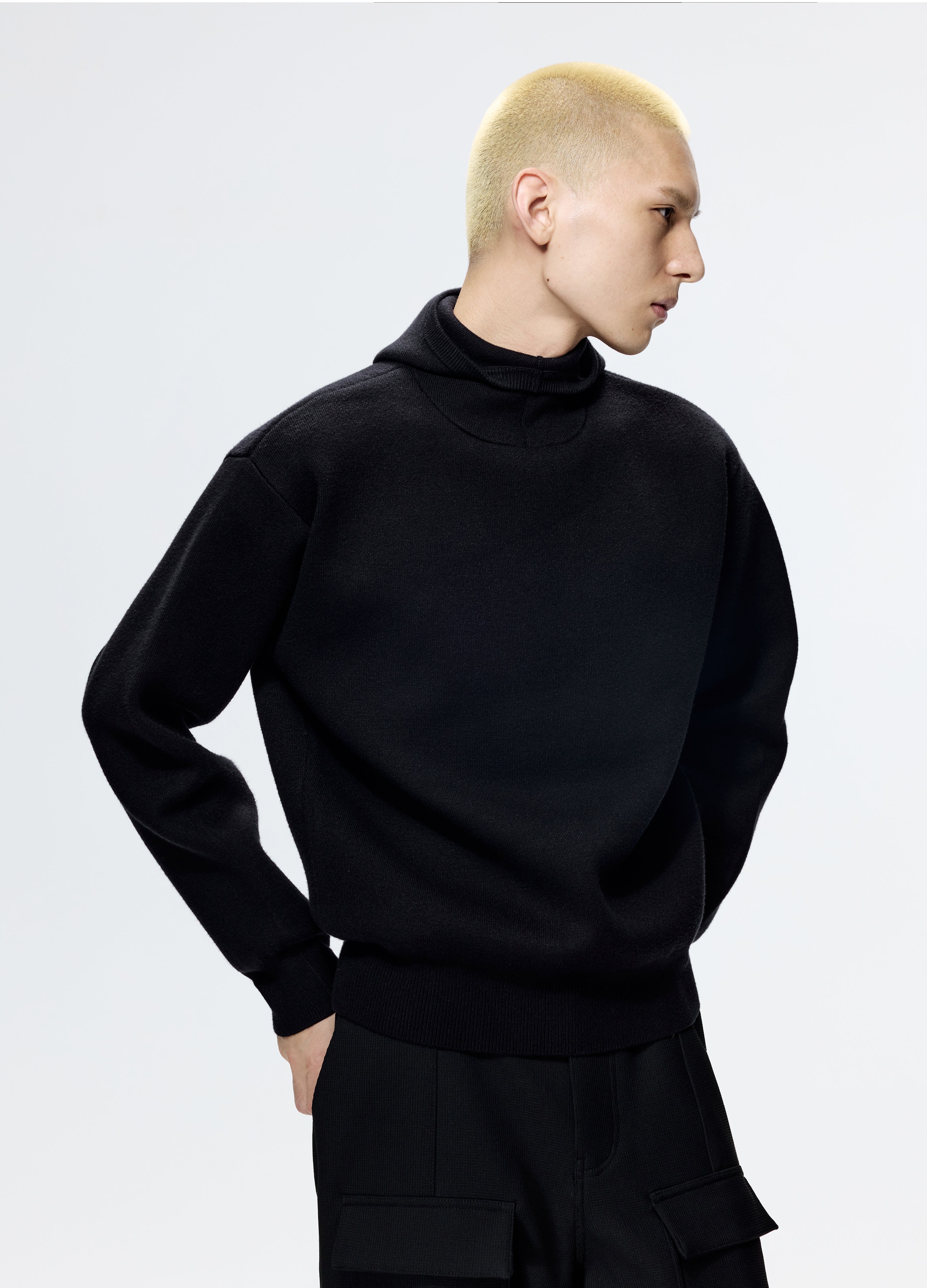 25FW CROPPED HEAVY KNIT SWEATER