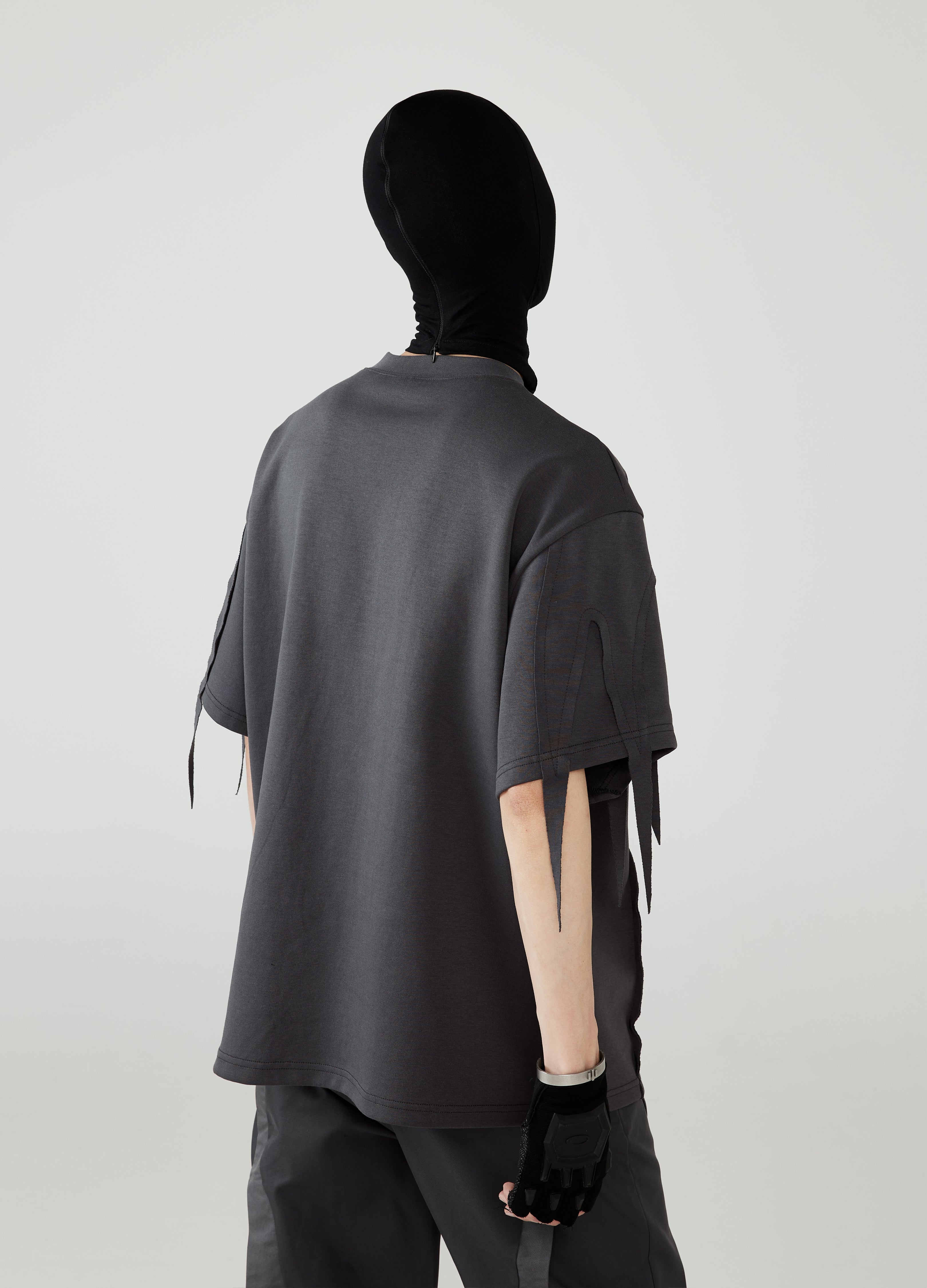 24SS Deconstructed Ribbon Fringe Tee