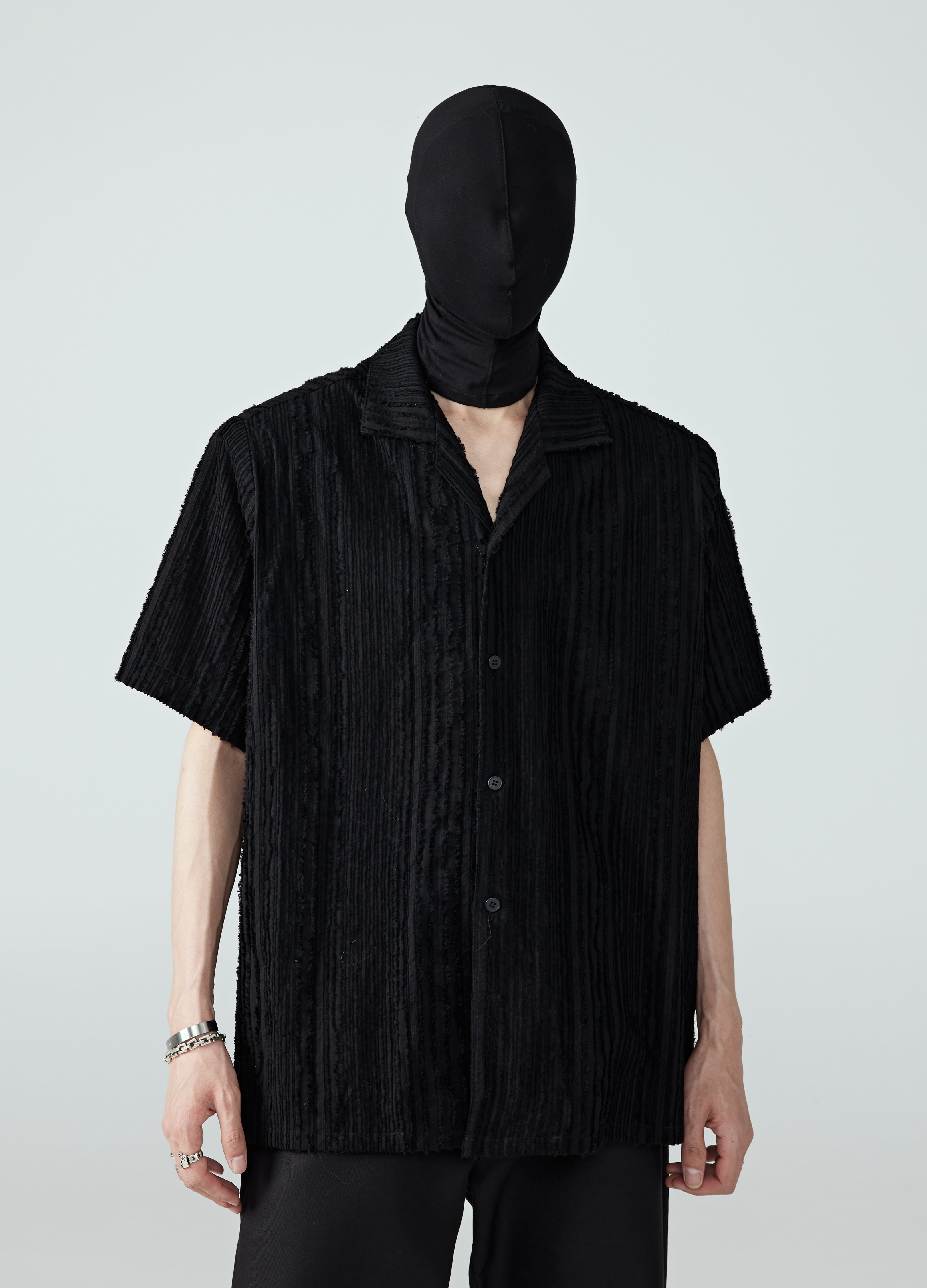 24SS Curved Line Stitch Shirt