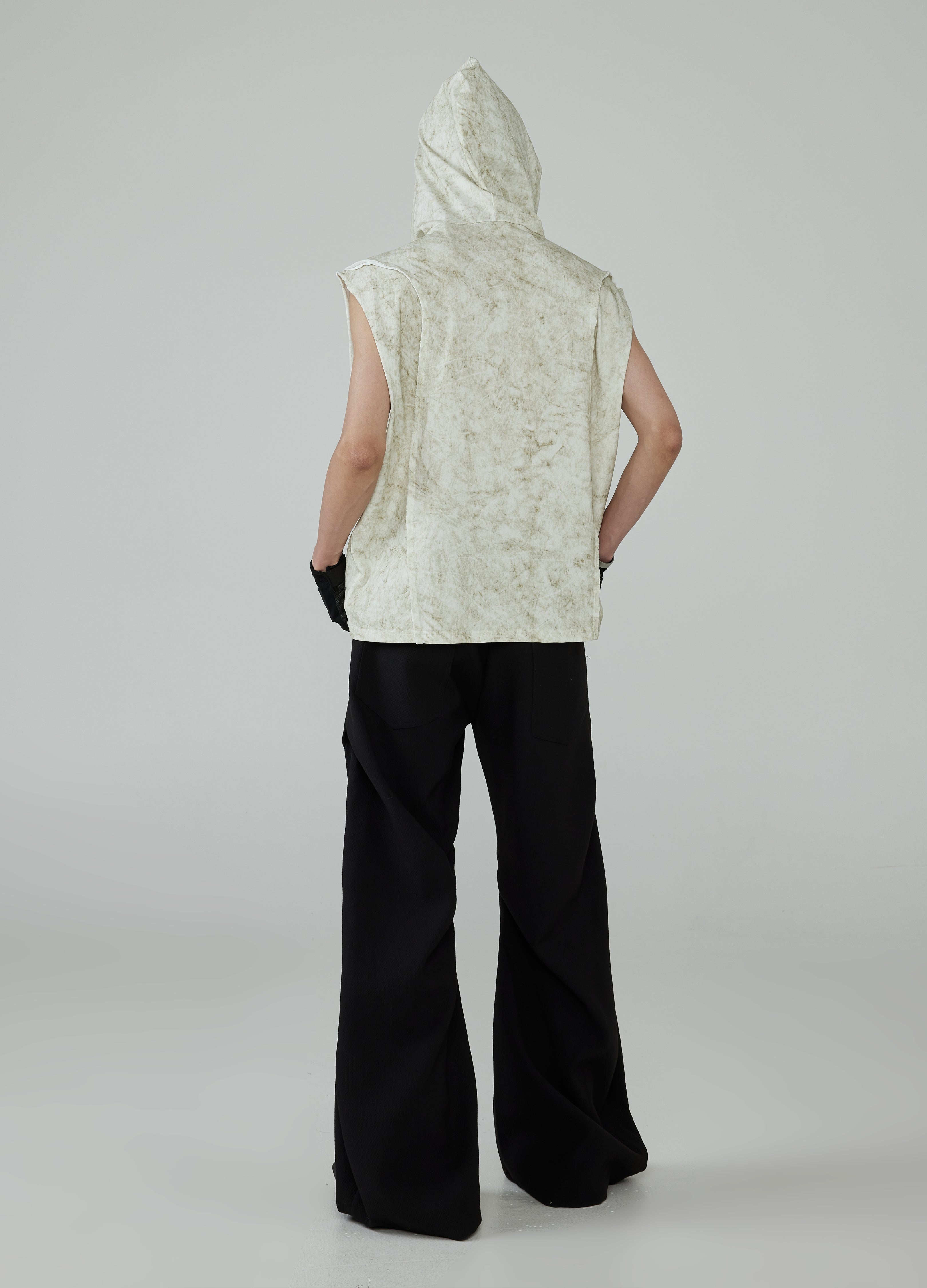 24SS Distressed Hooded Vest