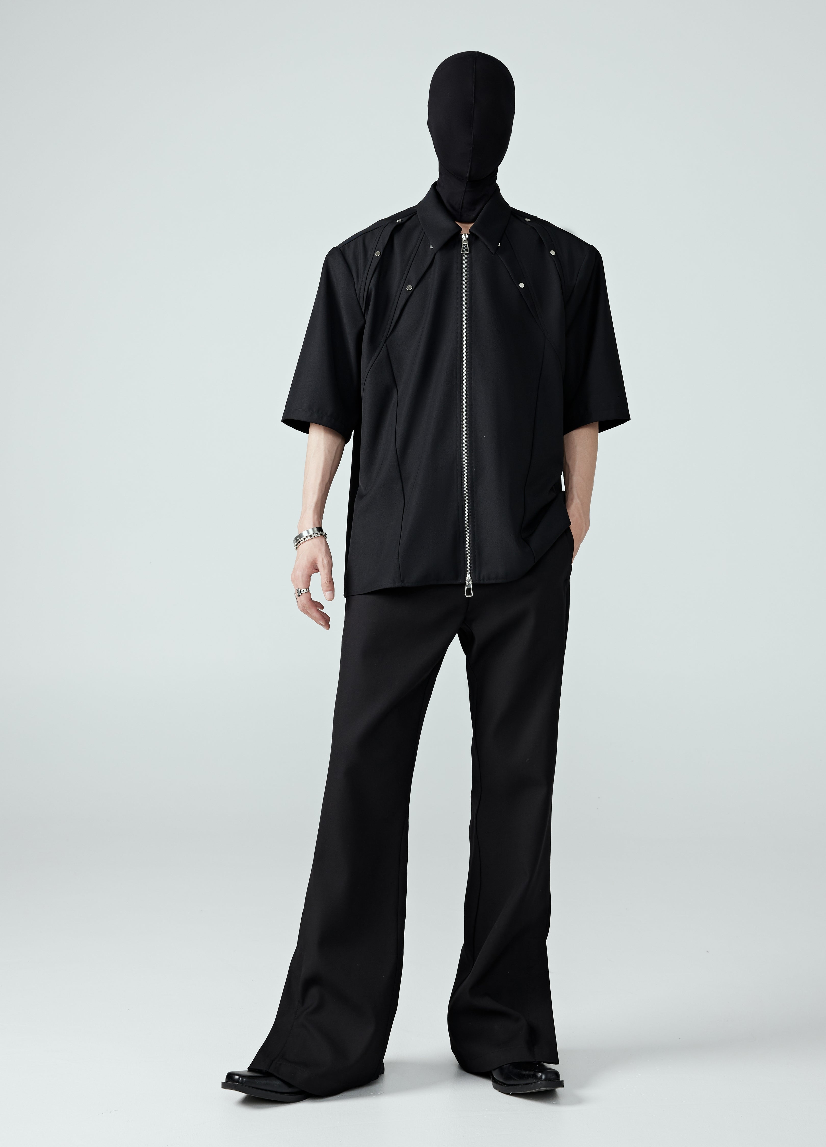 24SS Pleated Binder Cut Shirt