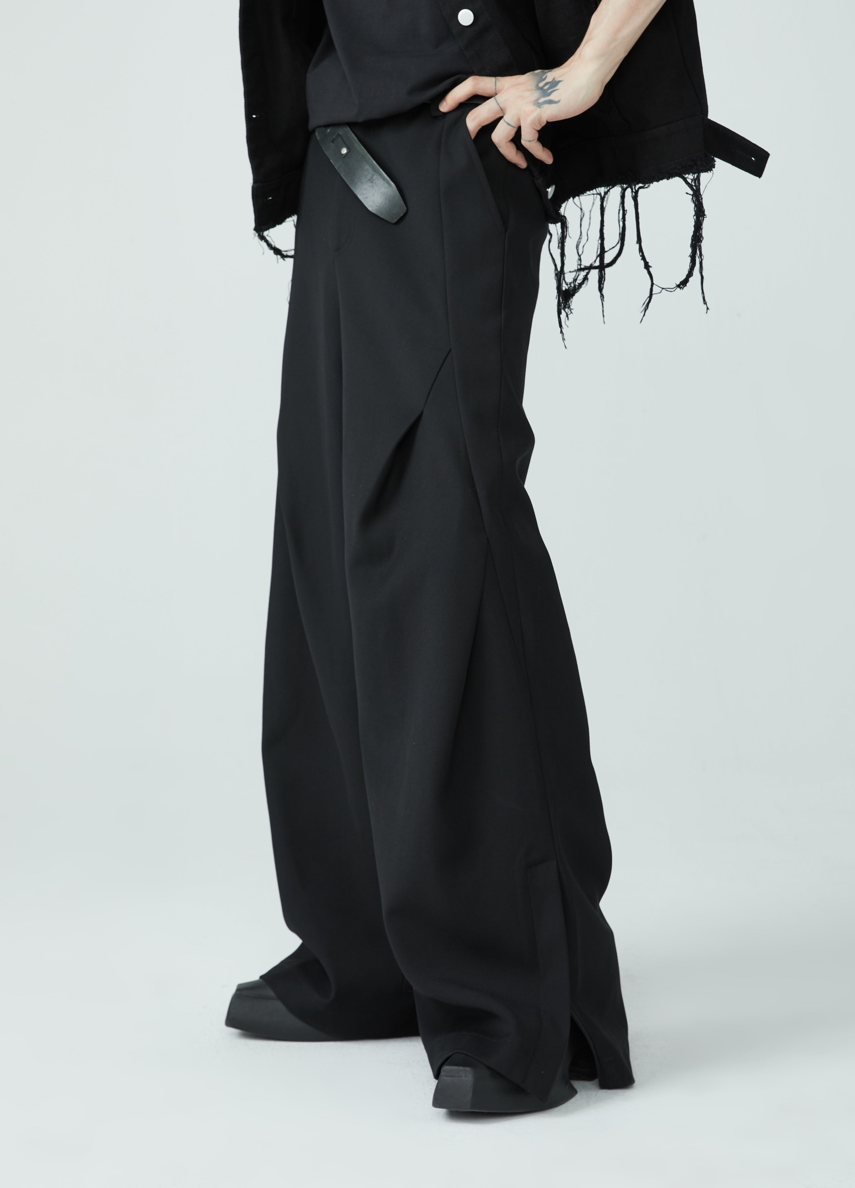 23SS Guochao Wide-Leg Bottoms