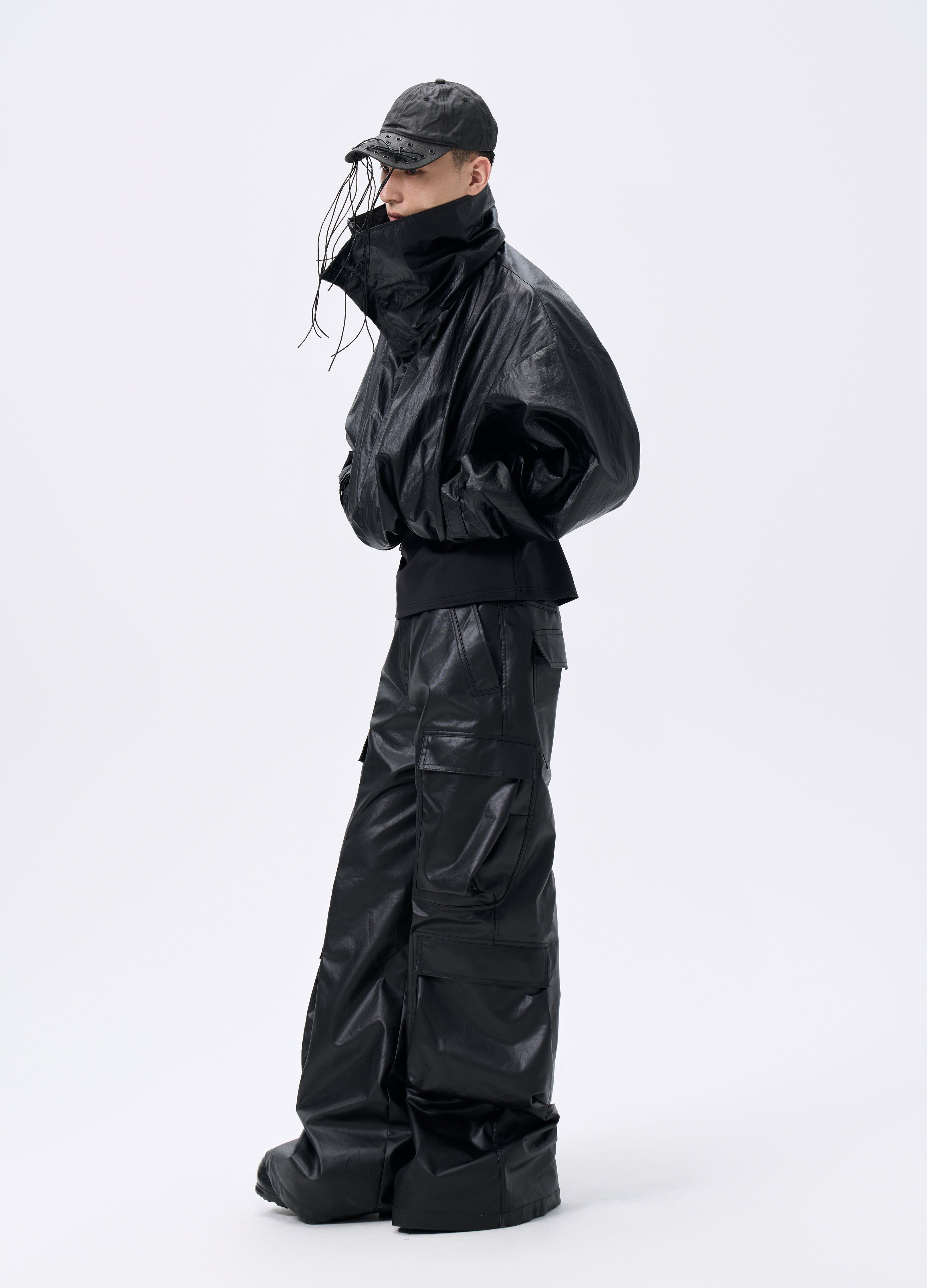 25FW TEXTURE DRAWSTRING SHELL JACKET
