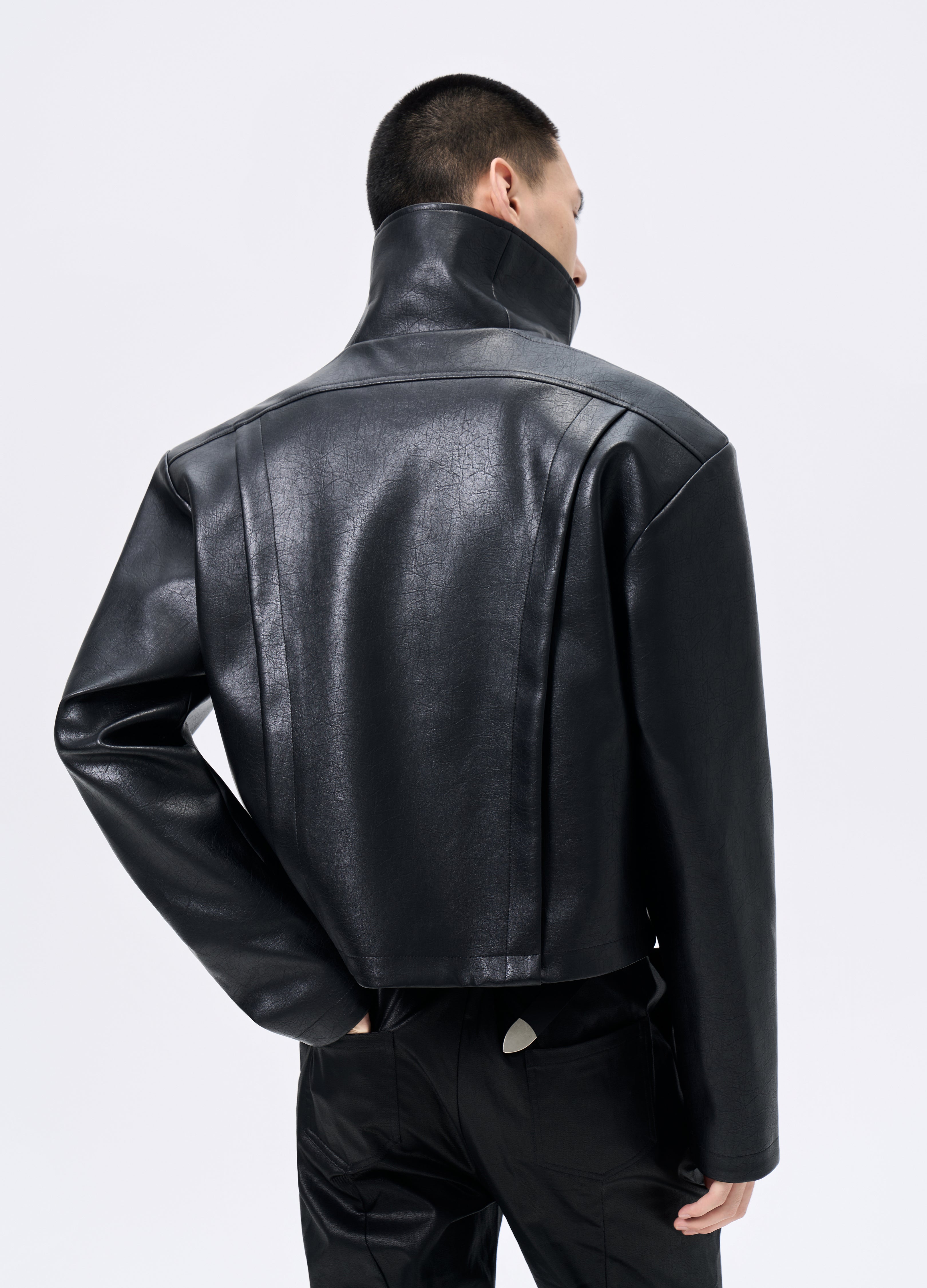 25FW TRI-CUT LEATHER MOTO JACKET