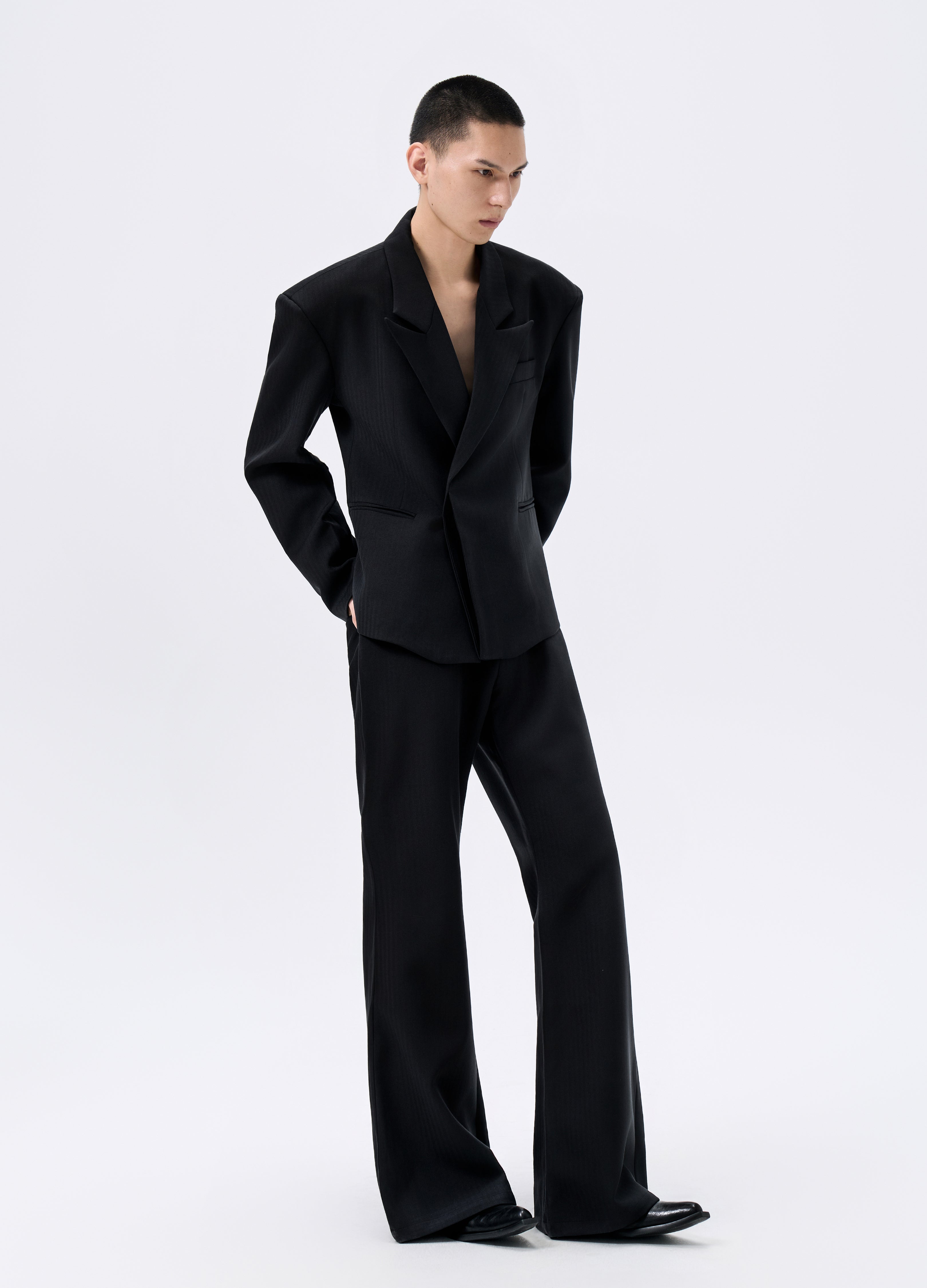 25FW HERRINGBONE HOURGLASS BLAZER