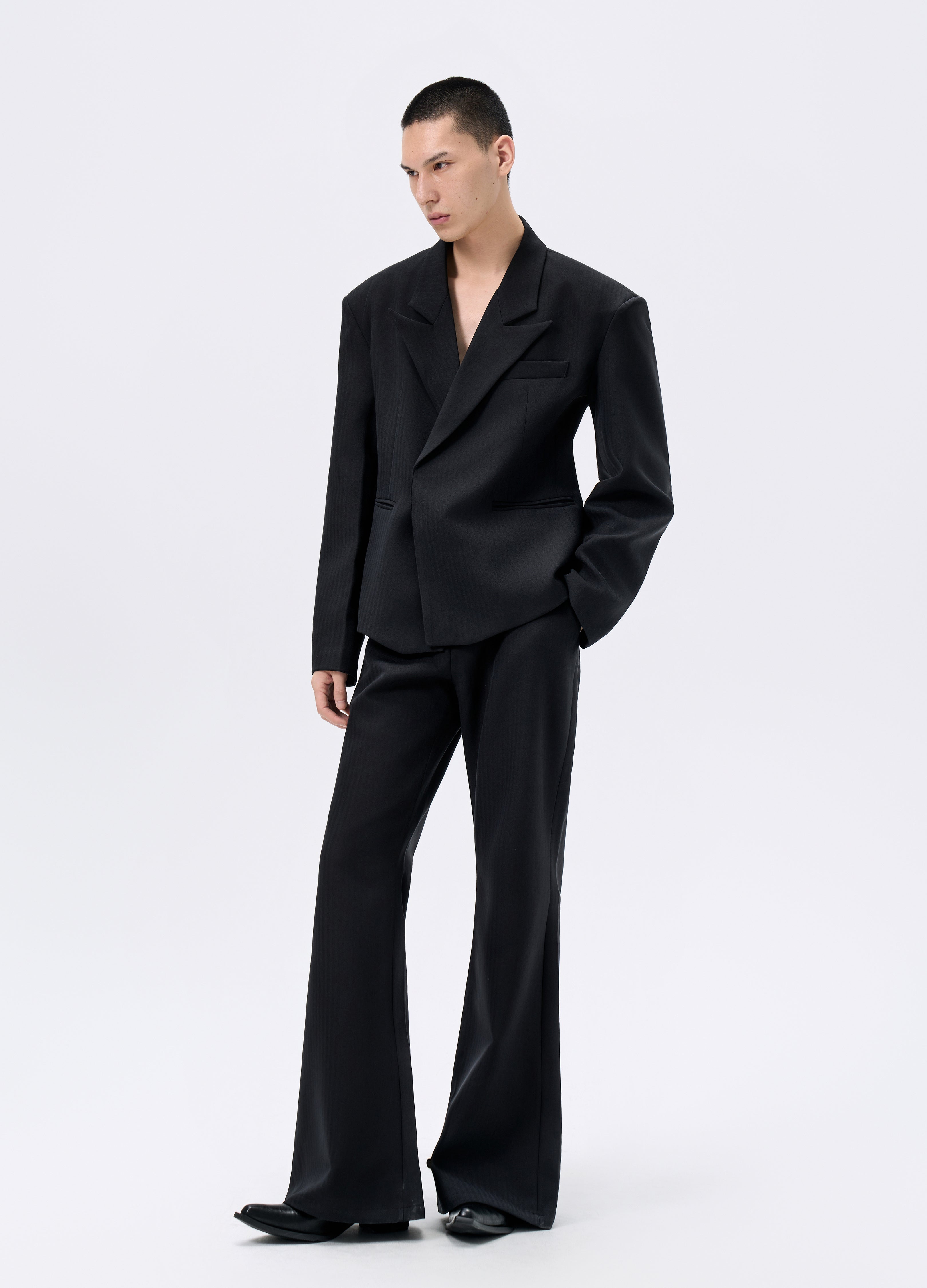 25FW HERRINGBONE FLARE TROUSERS