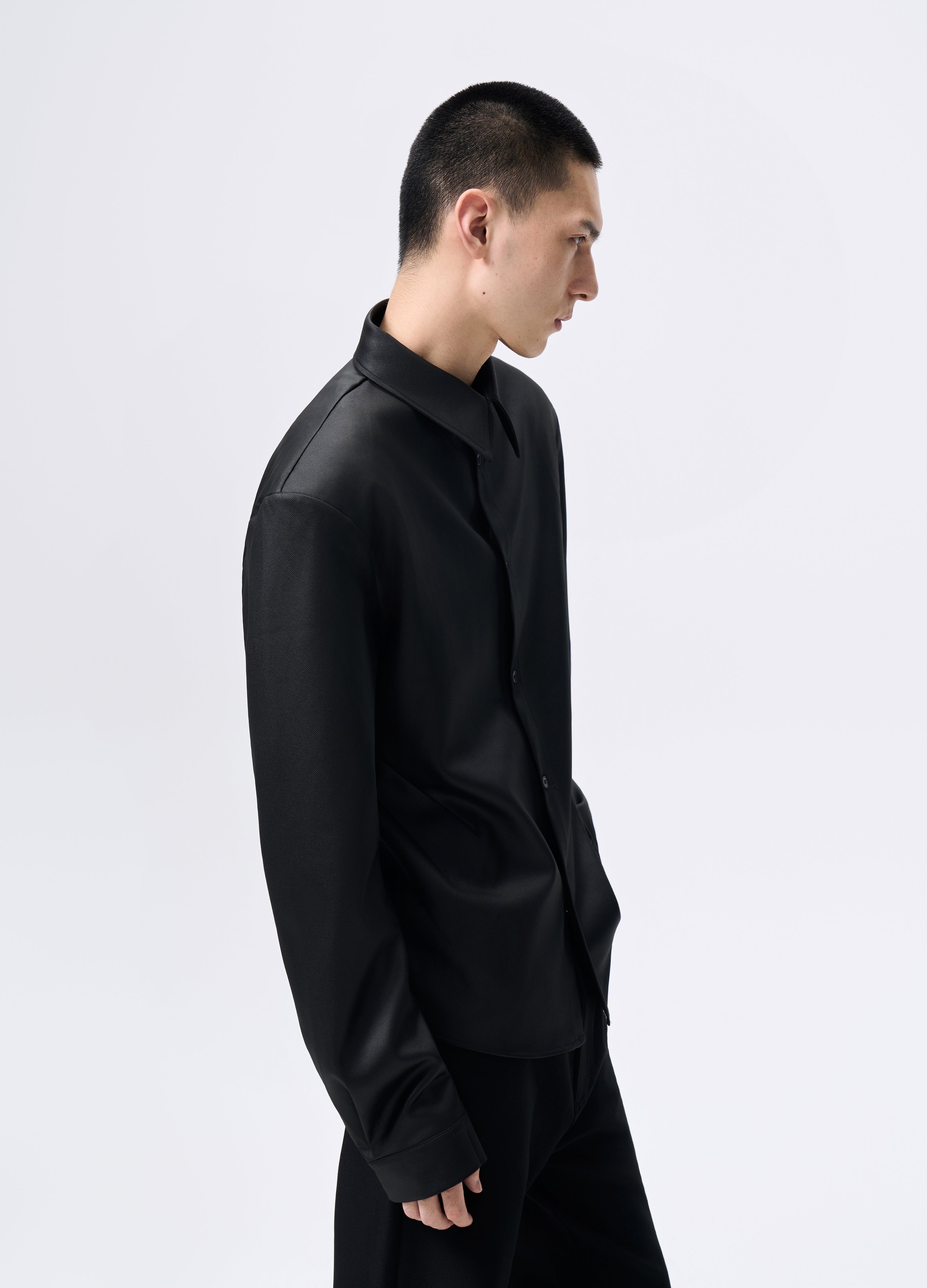 25FW SHEEN TWILL PADDED SHIRT