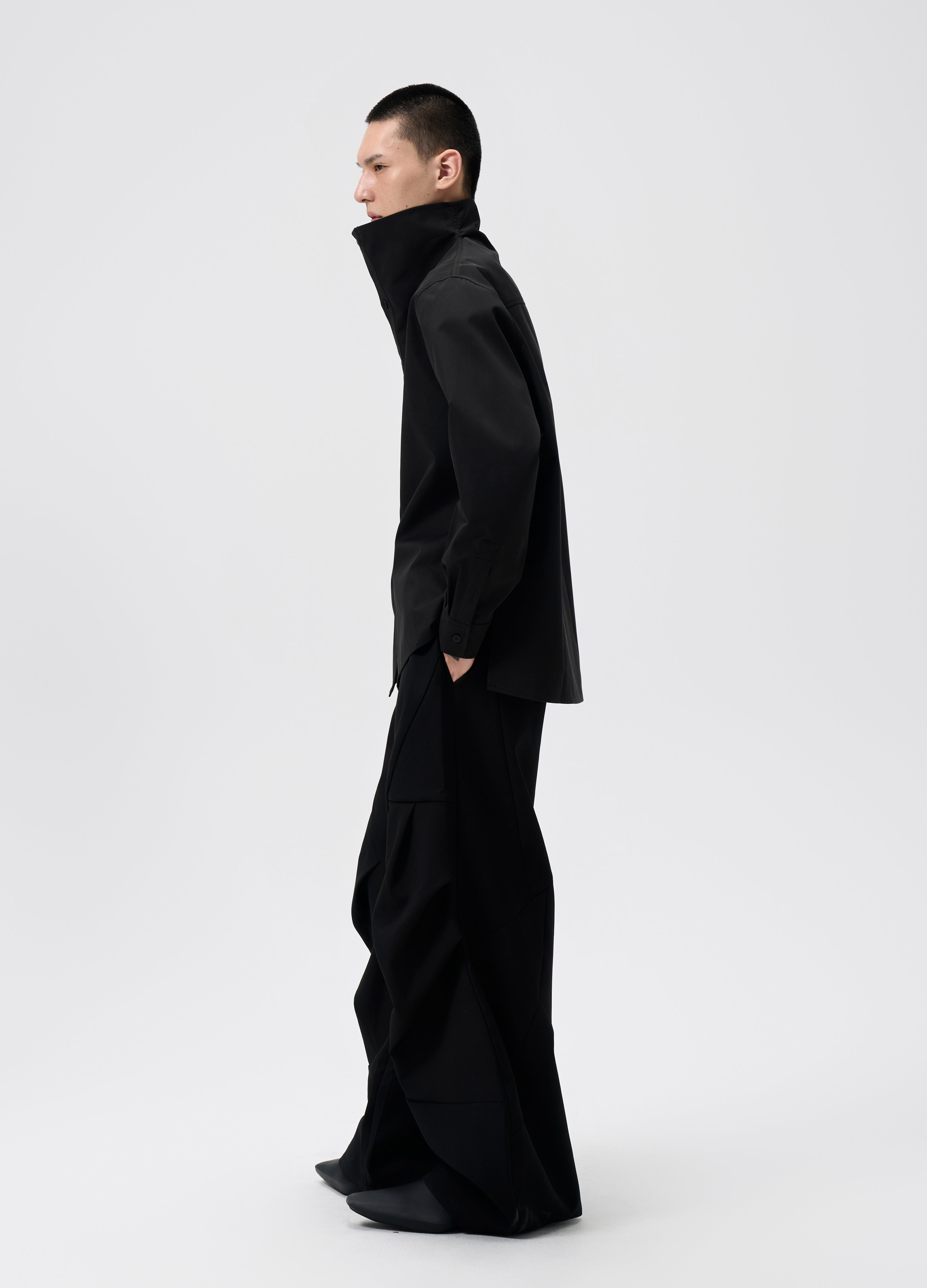 25FW PLEATED SABER CUT TROUSERS