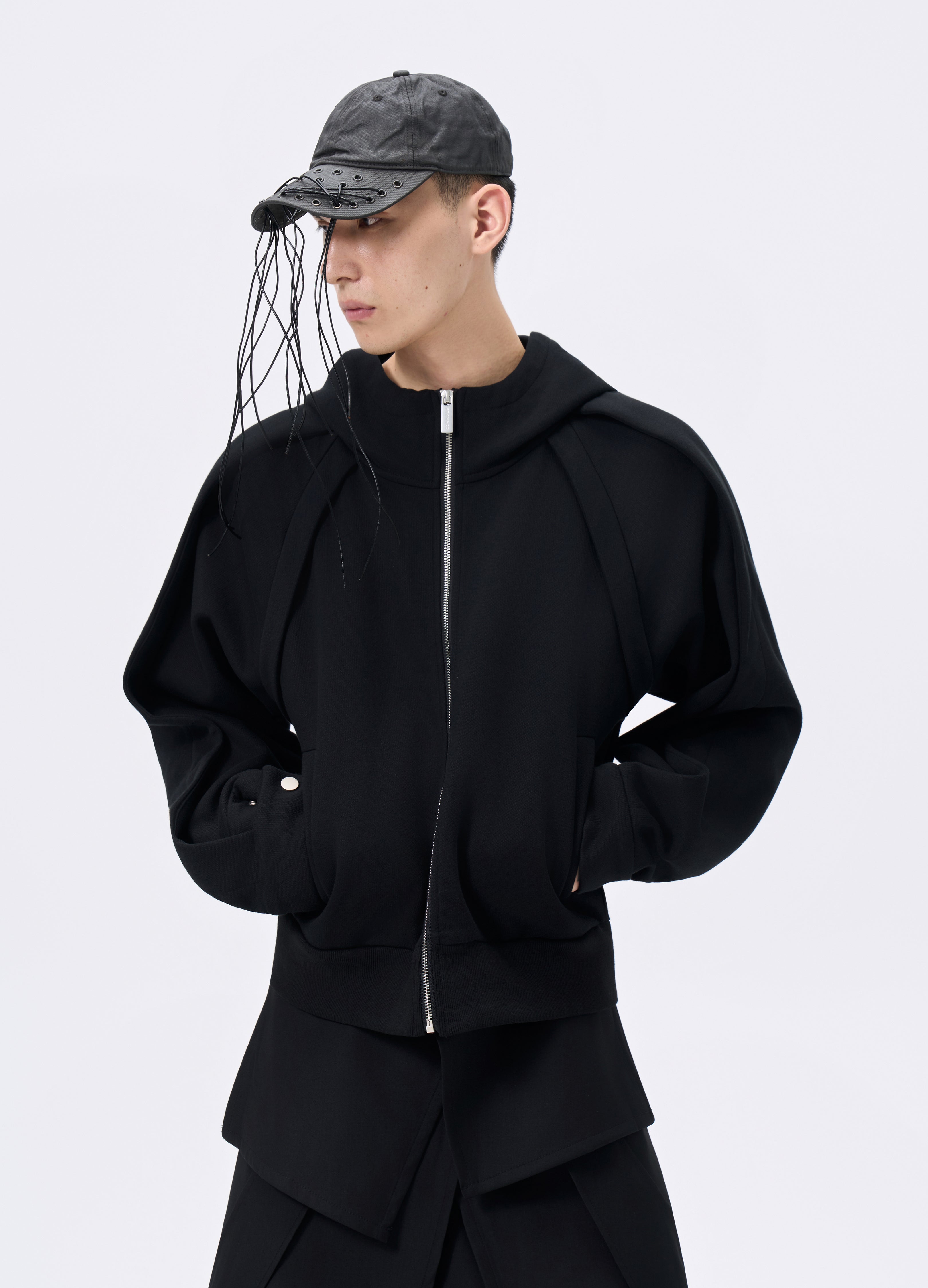 25FW ZIP LAYERED HOODED JACKET