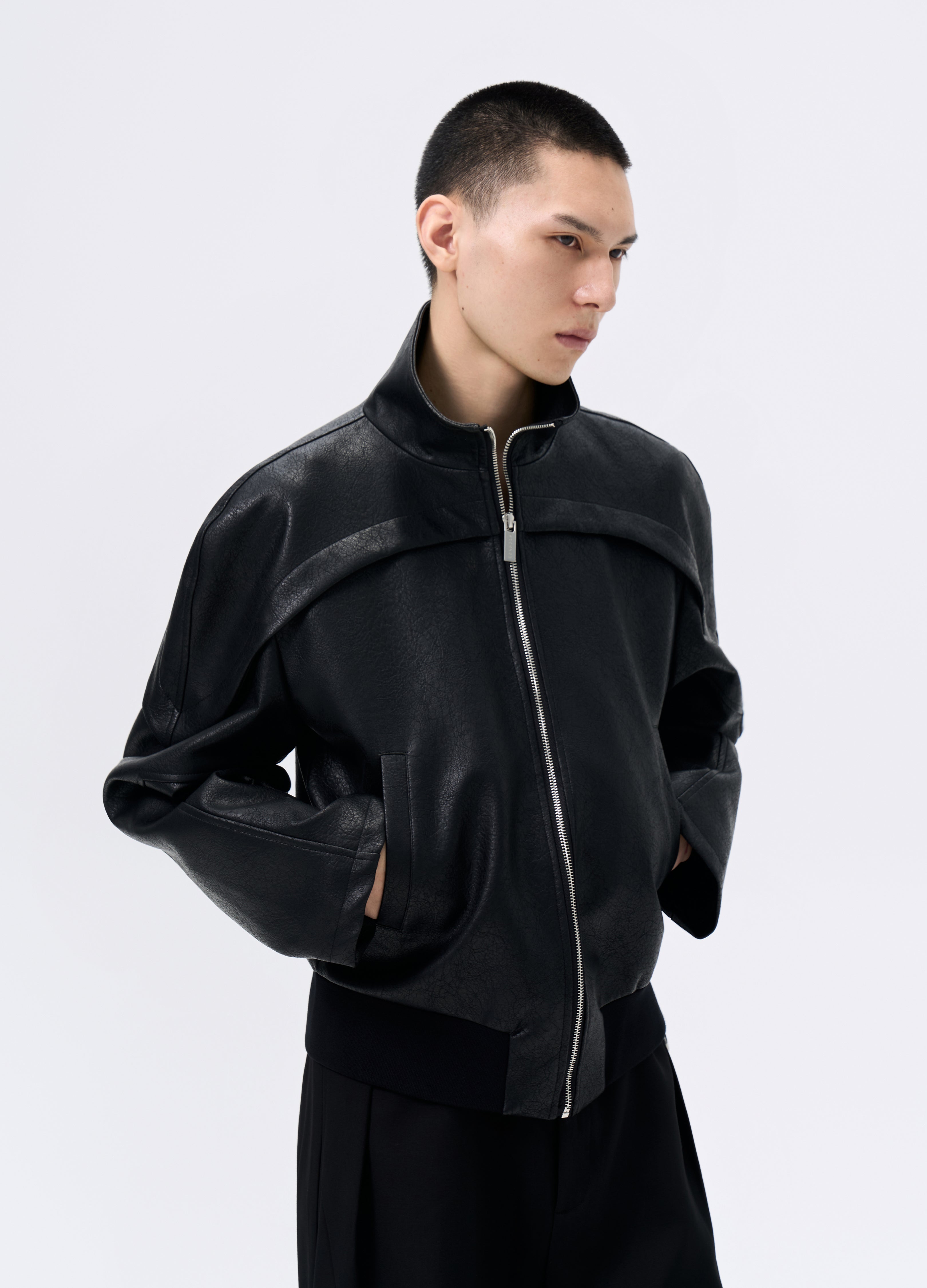 25FW CRACKED LEATHER ARC JACKET