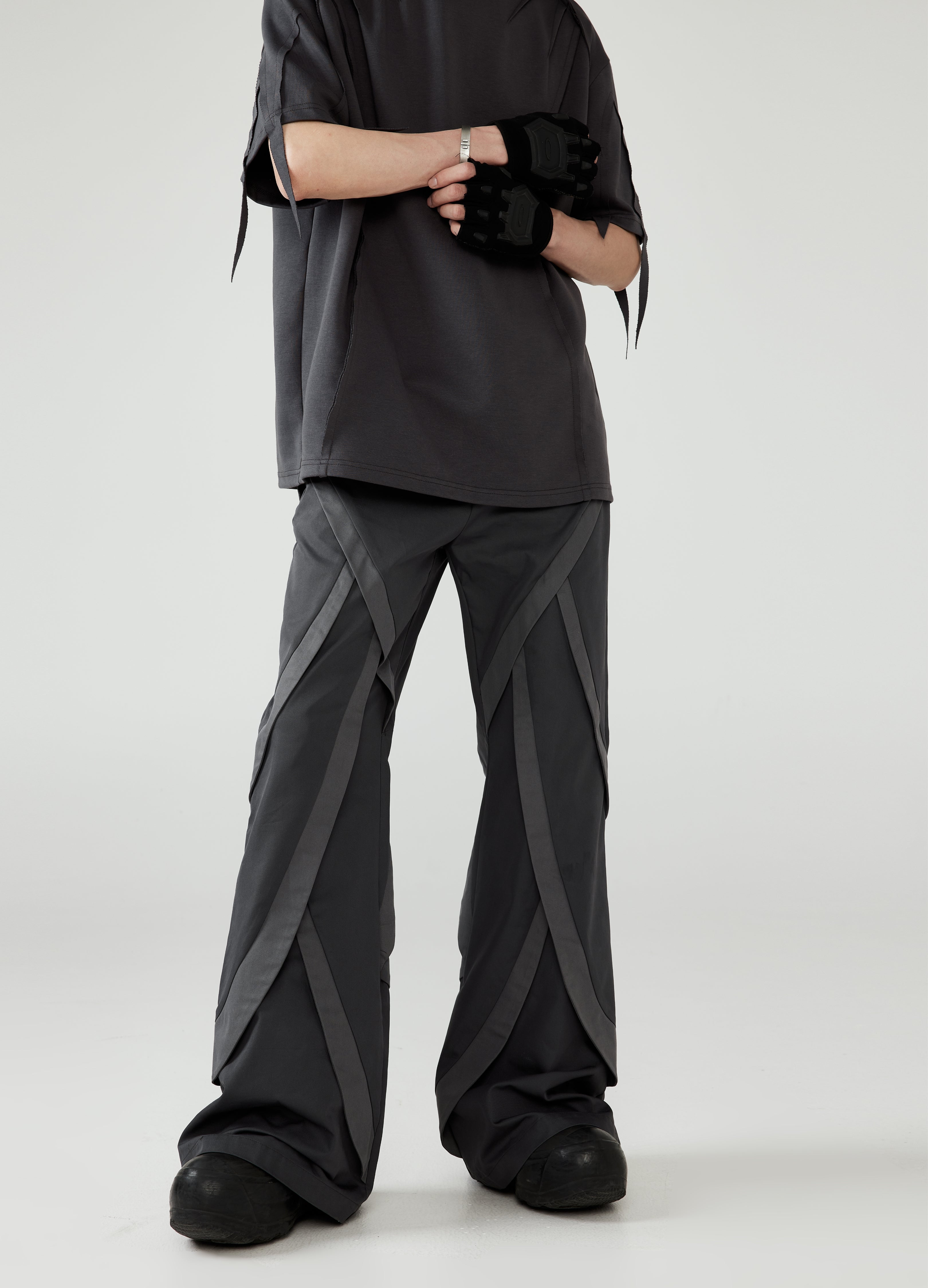 24SS Retro Flare Patchwork Pants