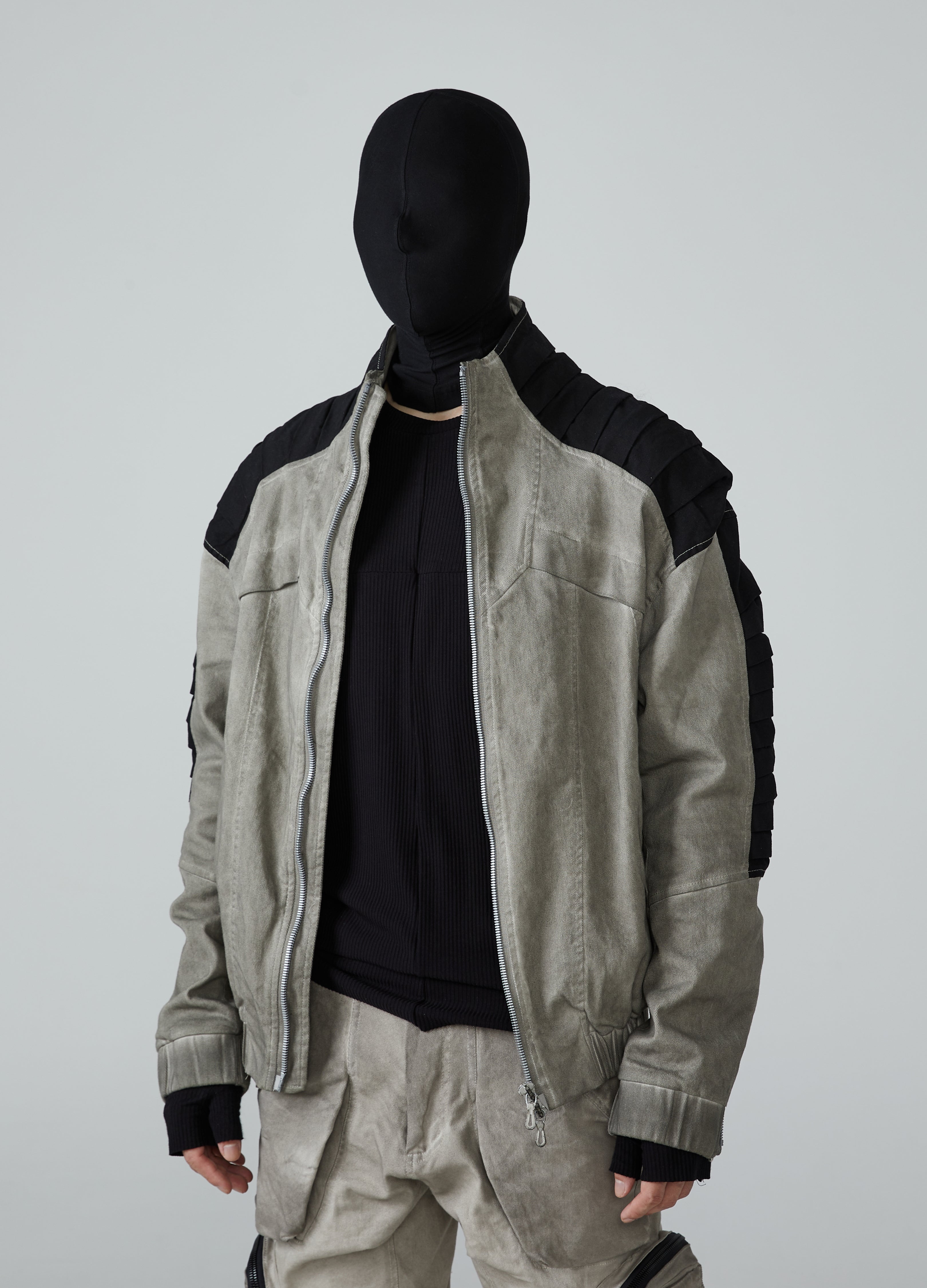 Wasteland Spliced Distressed Short Jacket