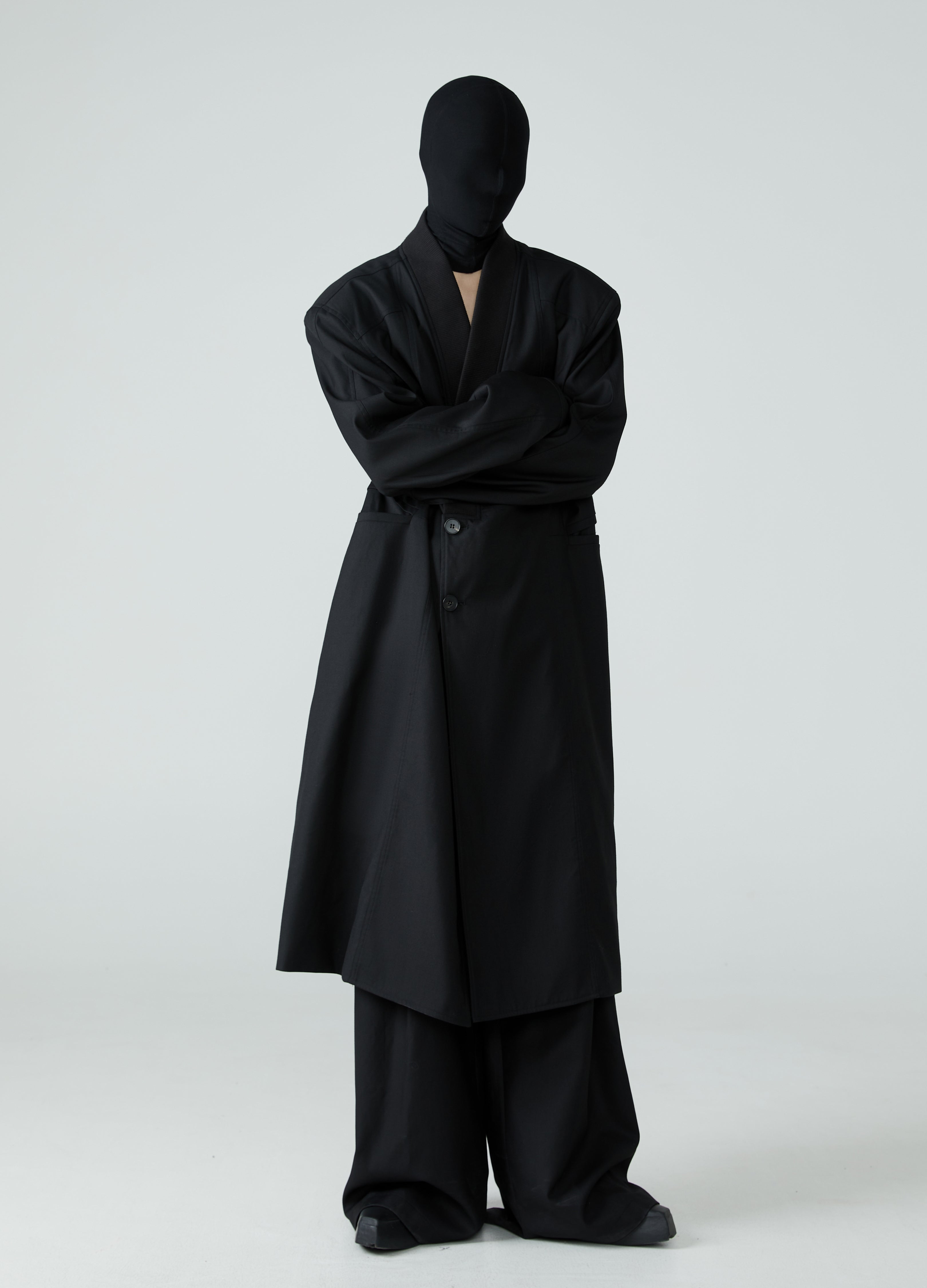 23FW V-Collar Ribbed Windbreaker Coat