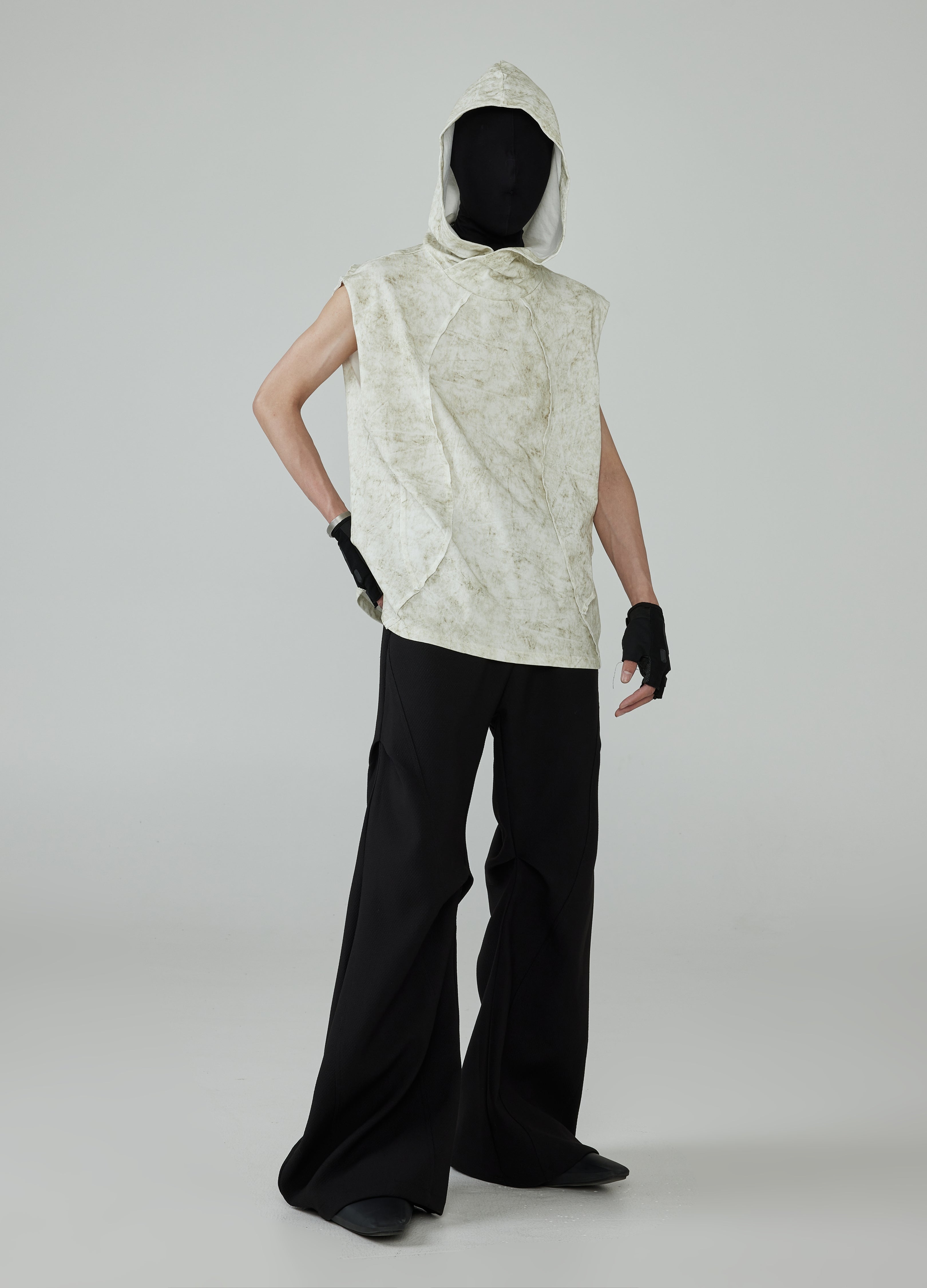 24SS Distressed Hooded Vest