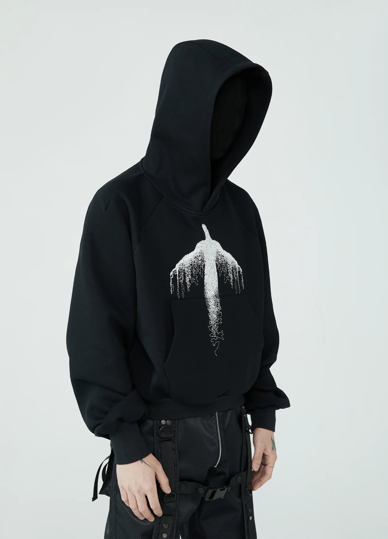 23SS Ethereal Guardian Cropped Hoodie