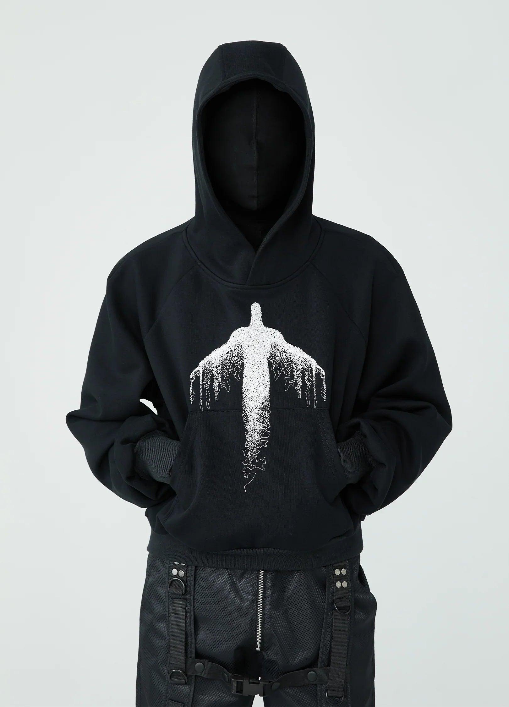 23SS Ethereal Guardian Cropped Hoodie