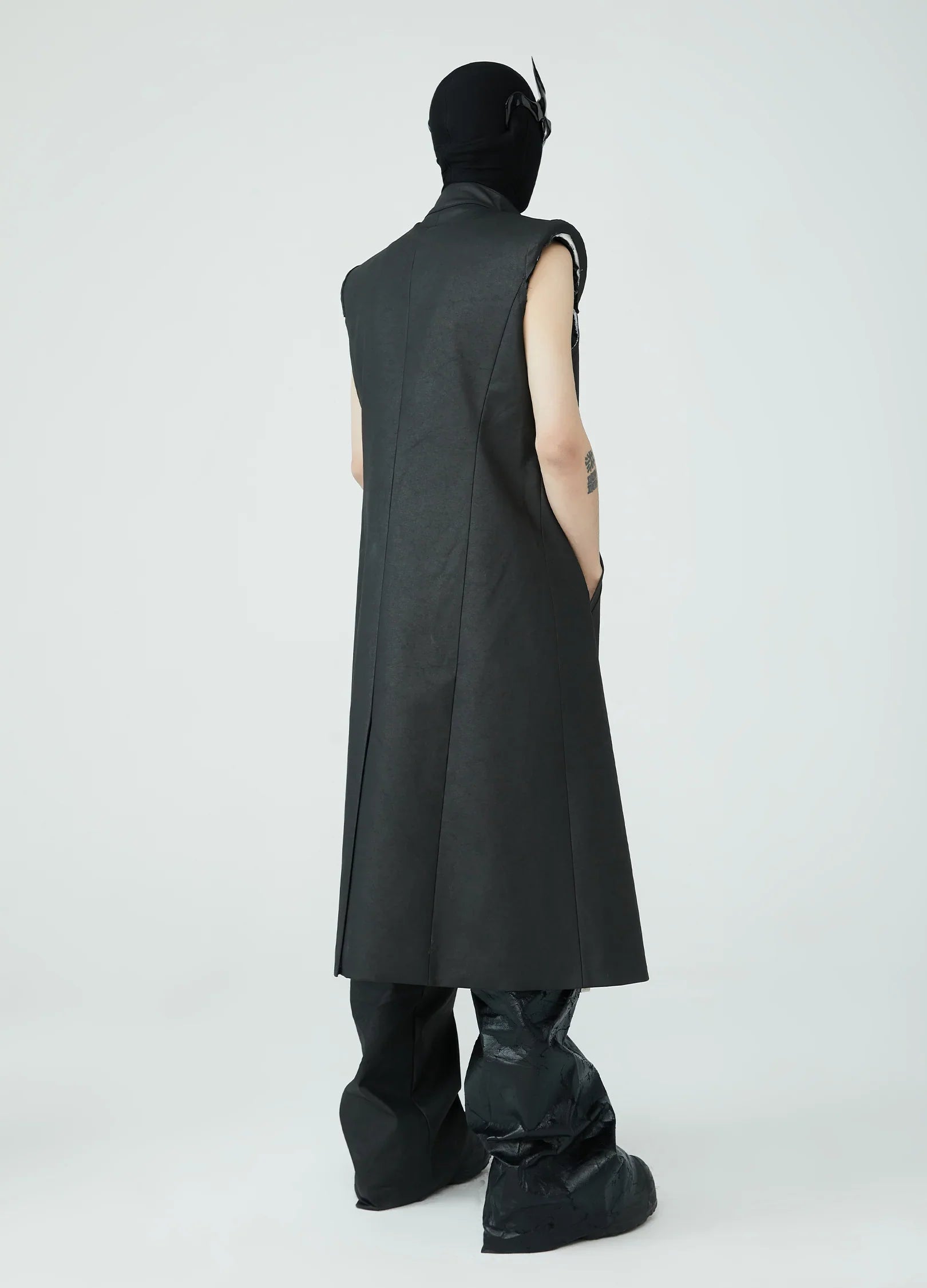 23SS Black Fortress Waxed Overcoat