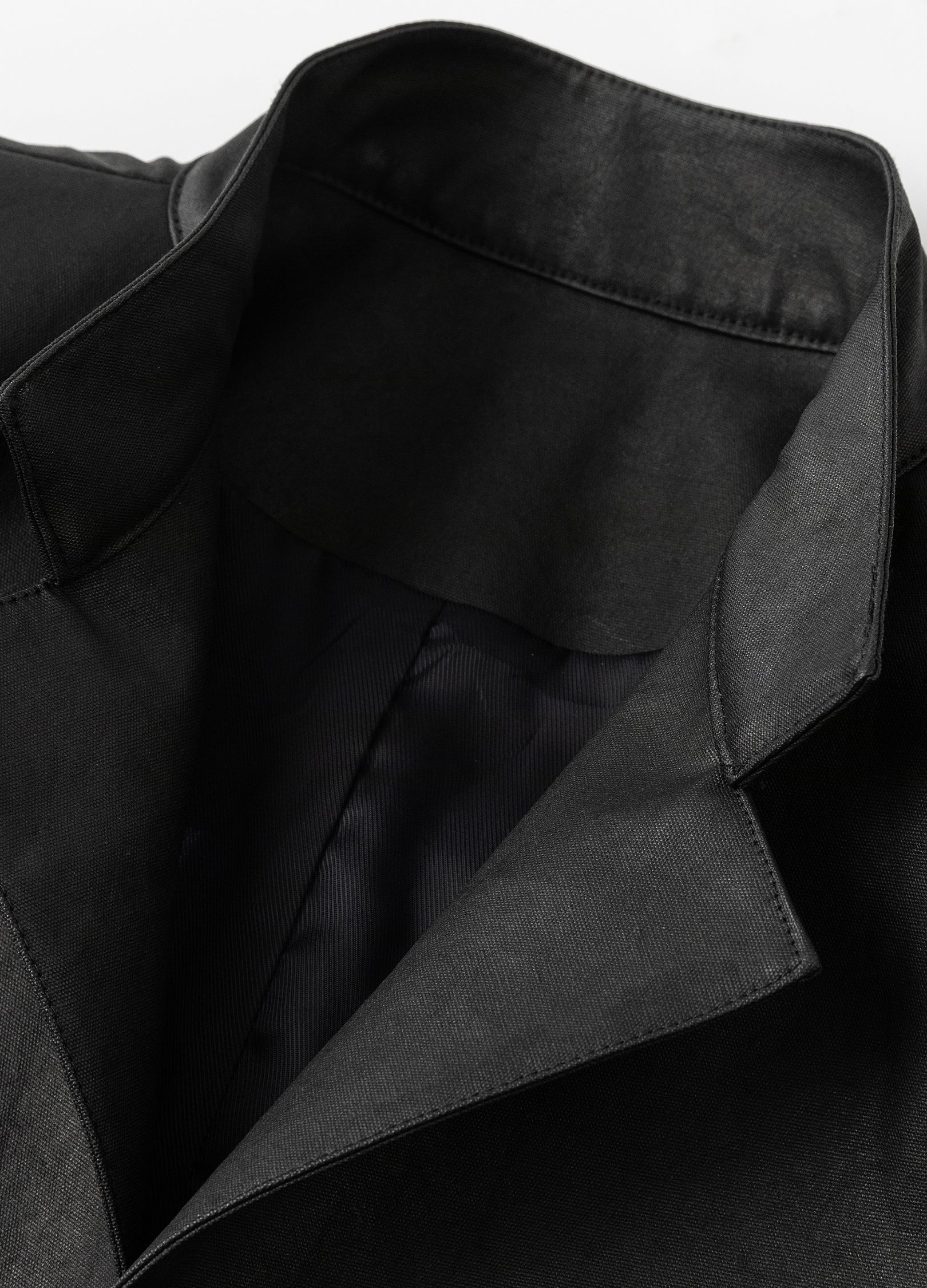23SS Black Fortress Waxed Overcoat