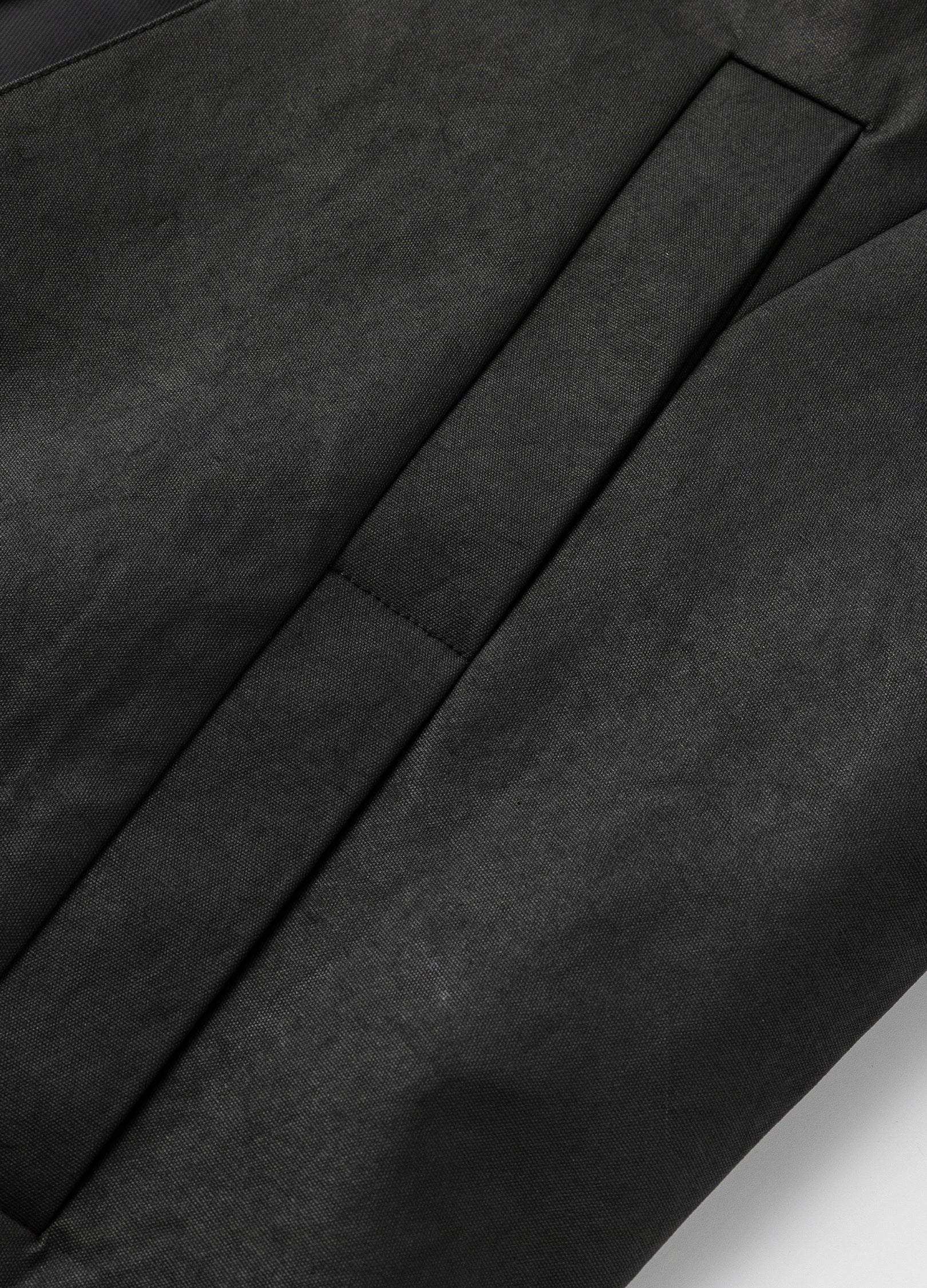 23SS Black Fortress Waxed Overcoat