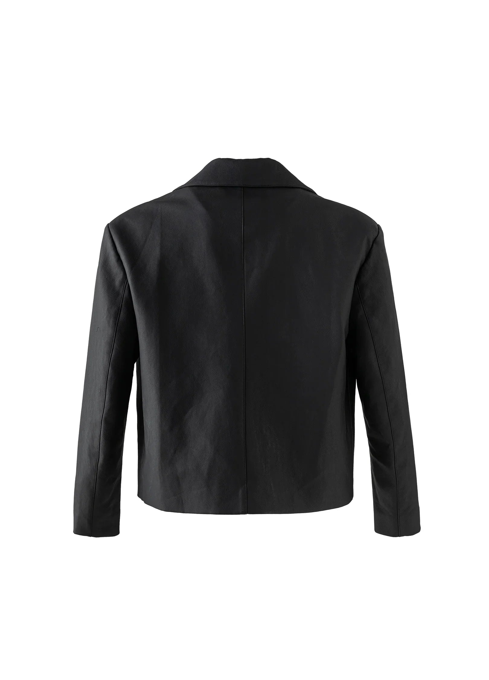 23SS Noir Minimalist Leather Jacket