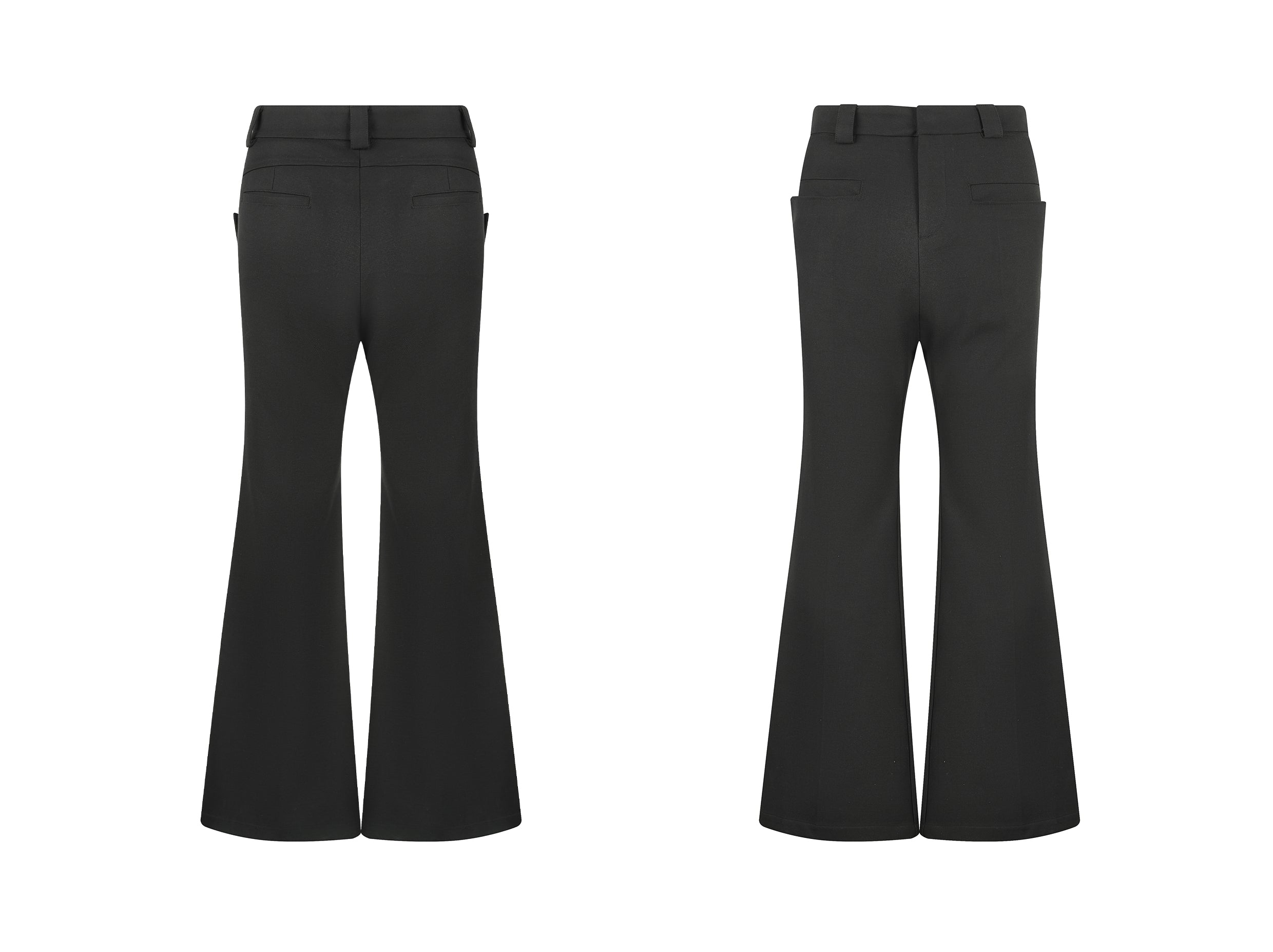 DRAPE FLARE SUIT TROUSERS