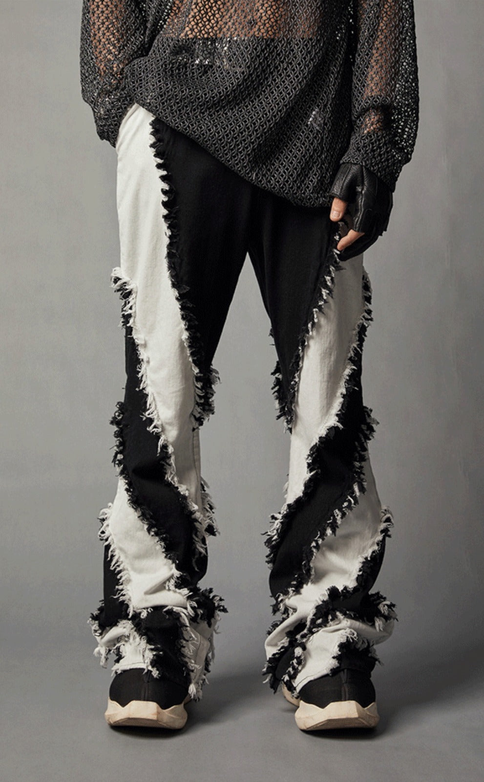 22SS Monochrome Punk Pants