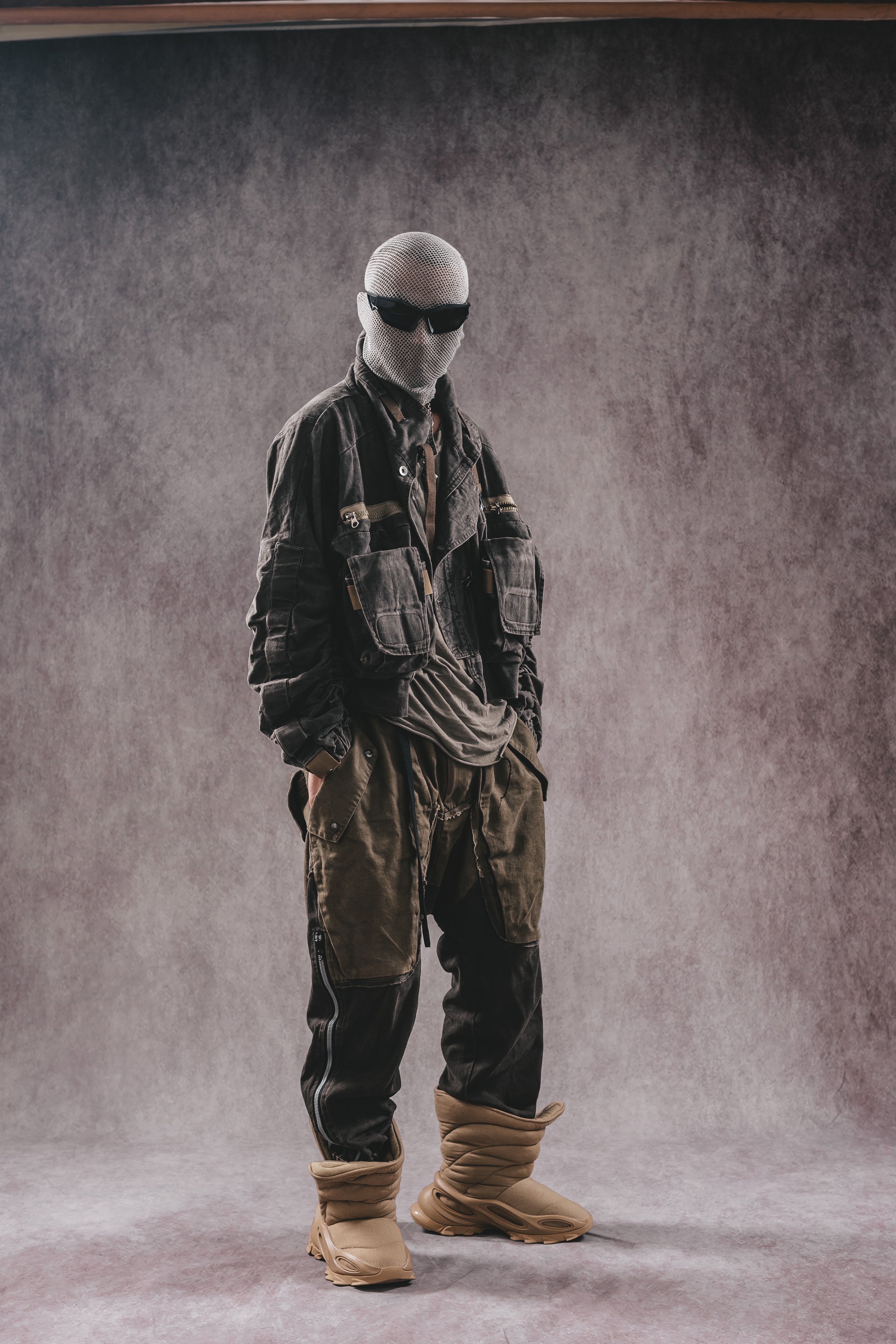 Wasteland Stand Collar Short Workwear Denim Jacket