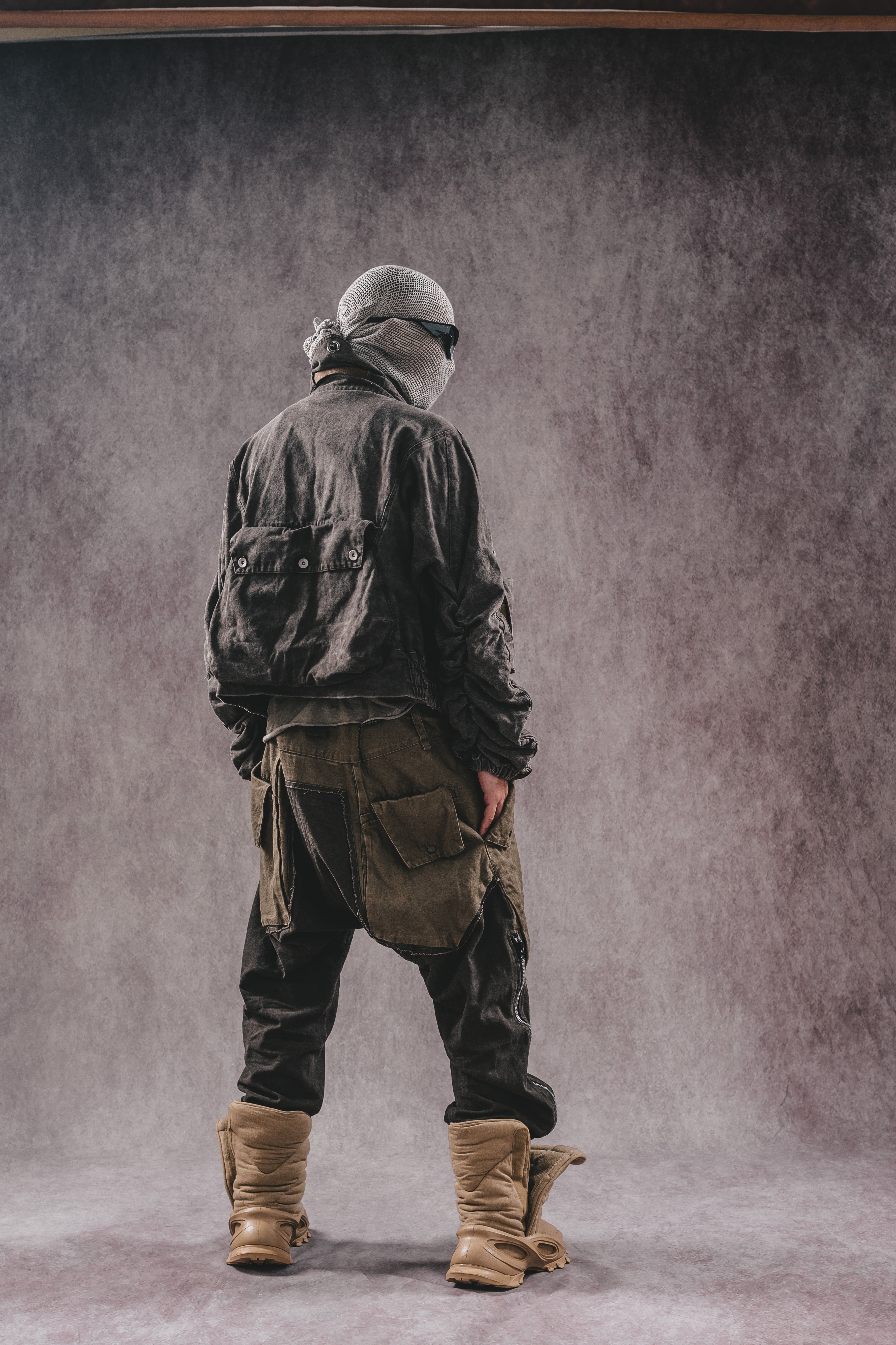 Wasteland Stand Collar Short Workwear Denim Jacket