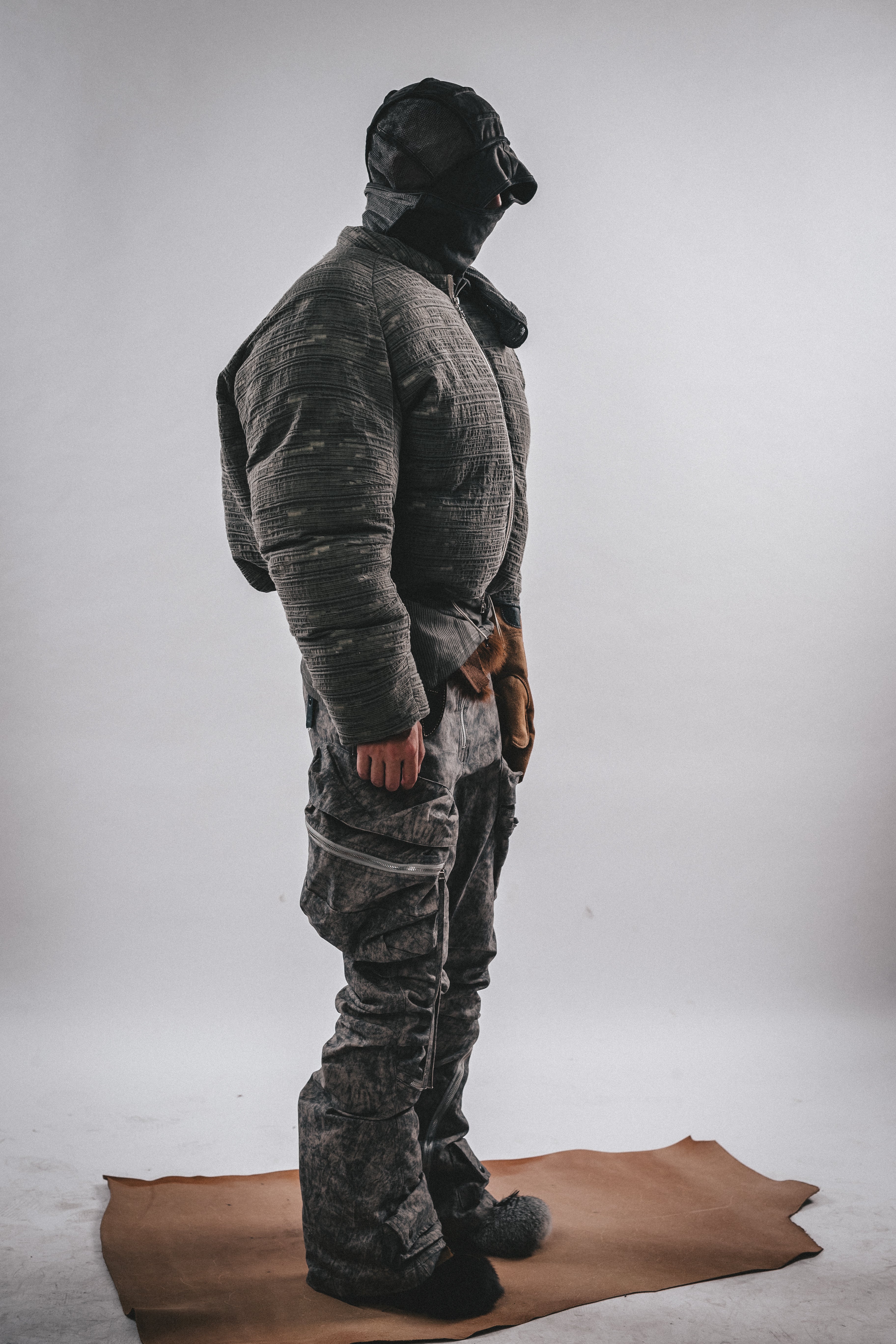 DRKLEI Wasteland Texture Puffer Jacket