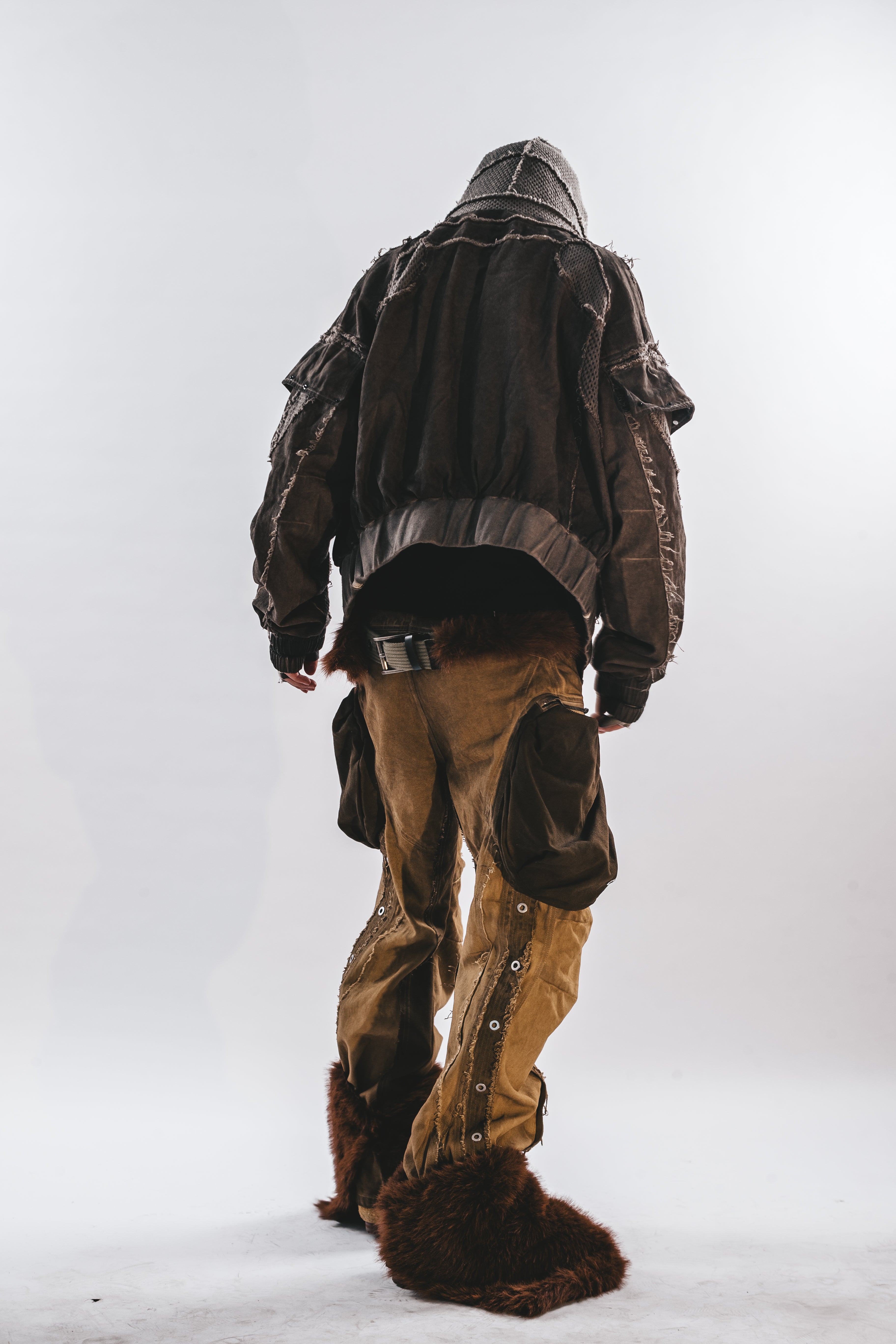 DRKLEI WASHED MESH HOODED JACKET