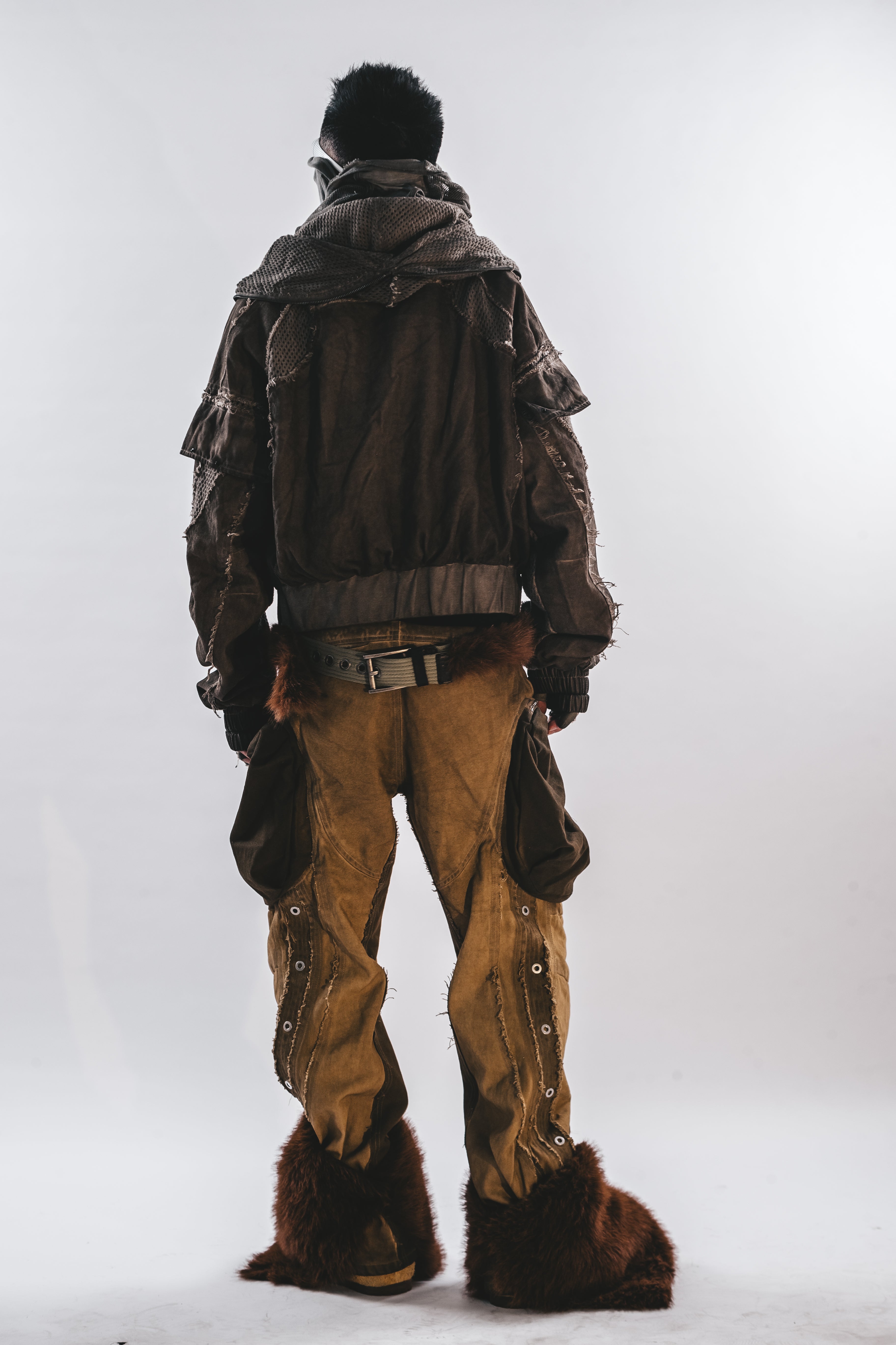 DRKLEI WASHED MESH HOODED JACKET