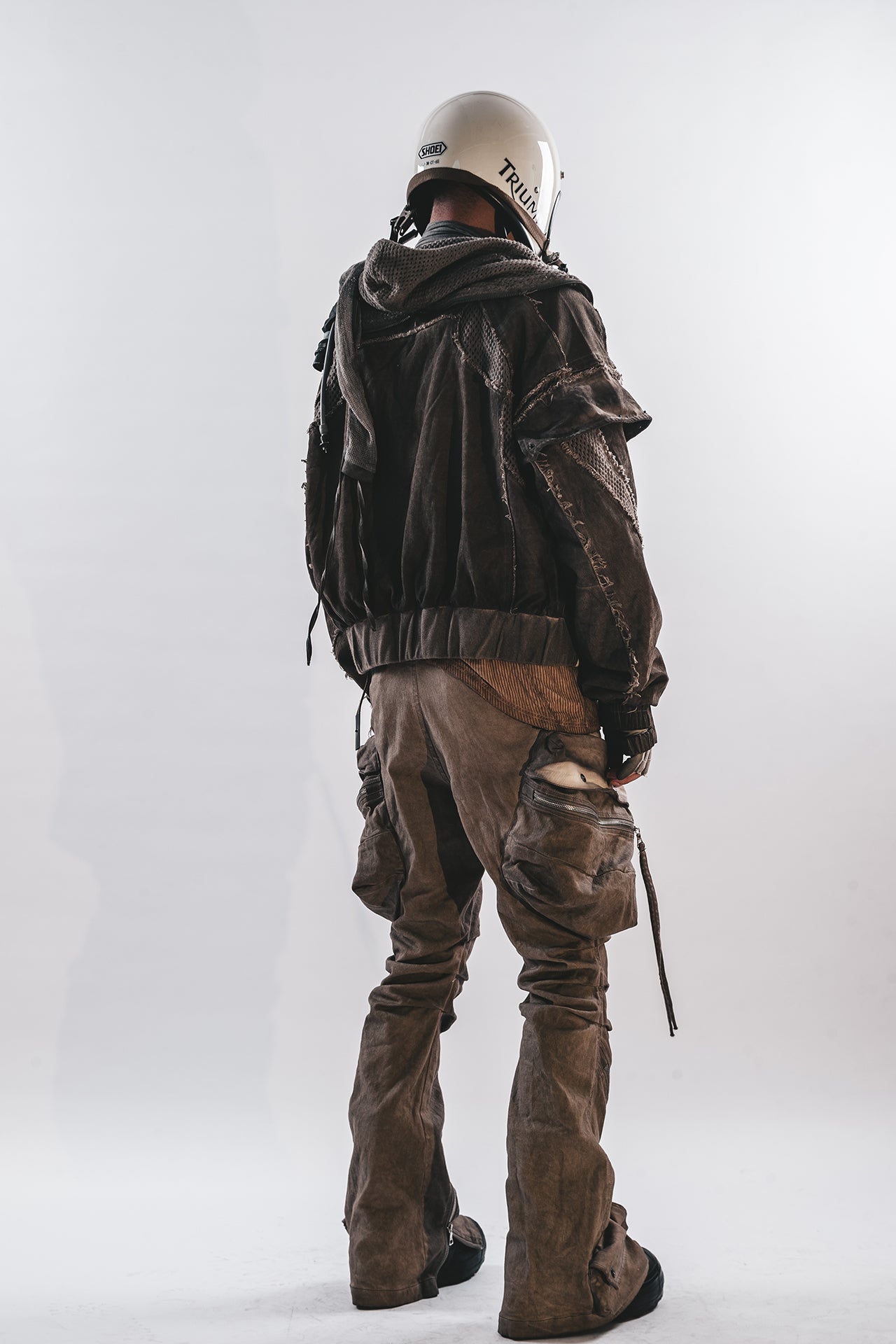 DRKLEI ZIP ARC STACKED PANTS