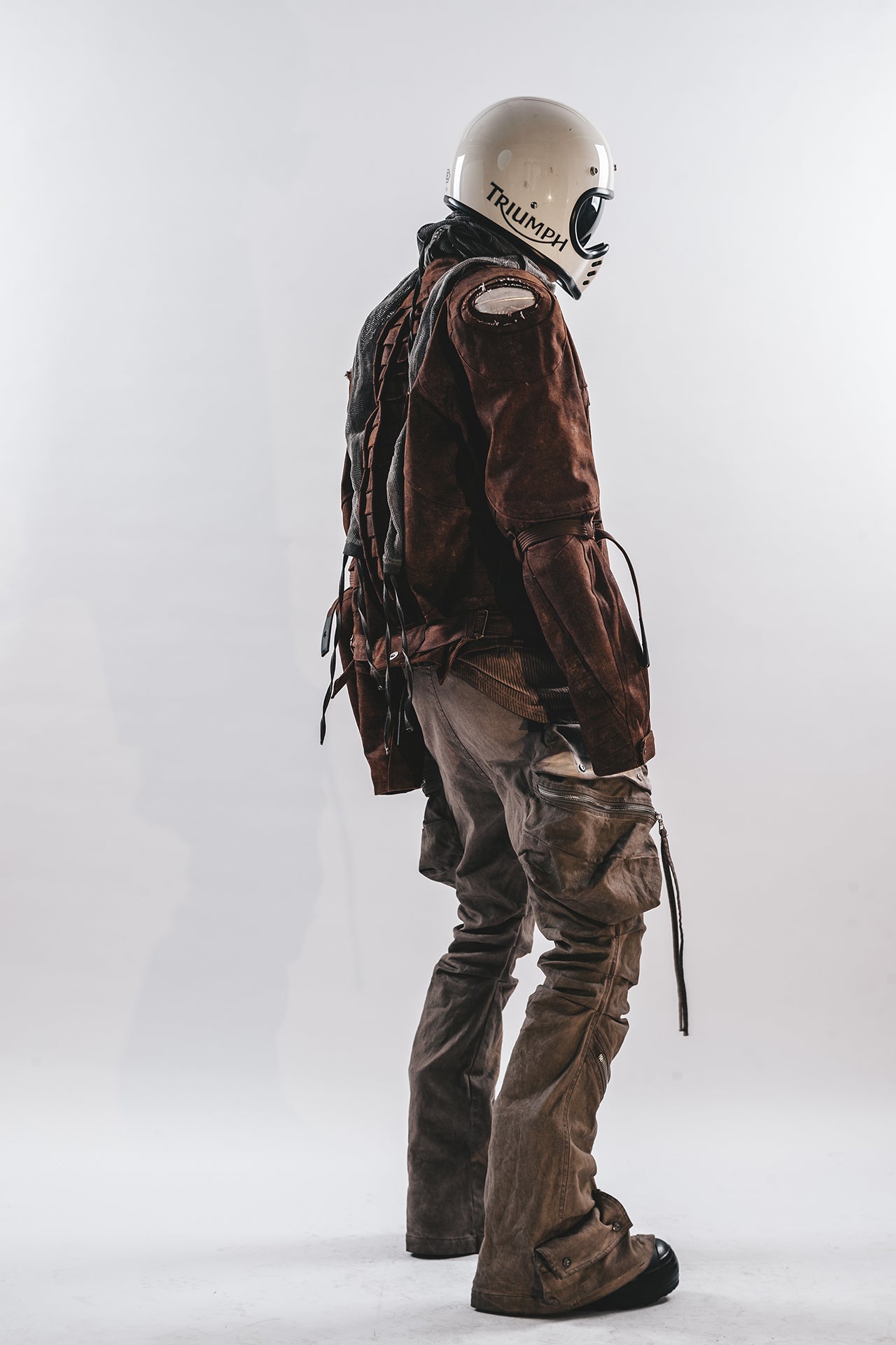 DRKLEI ZIP ARC STACKED PANTS