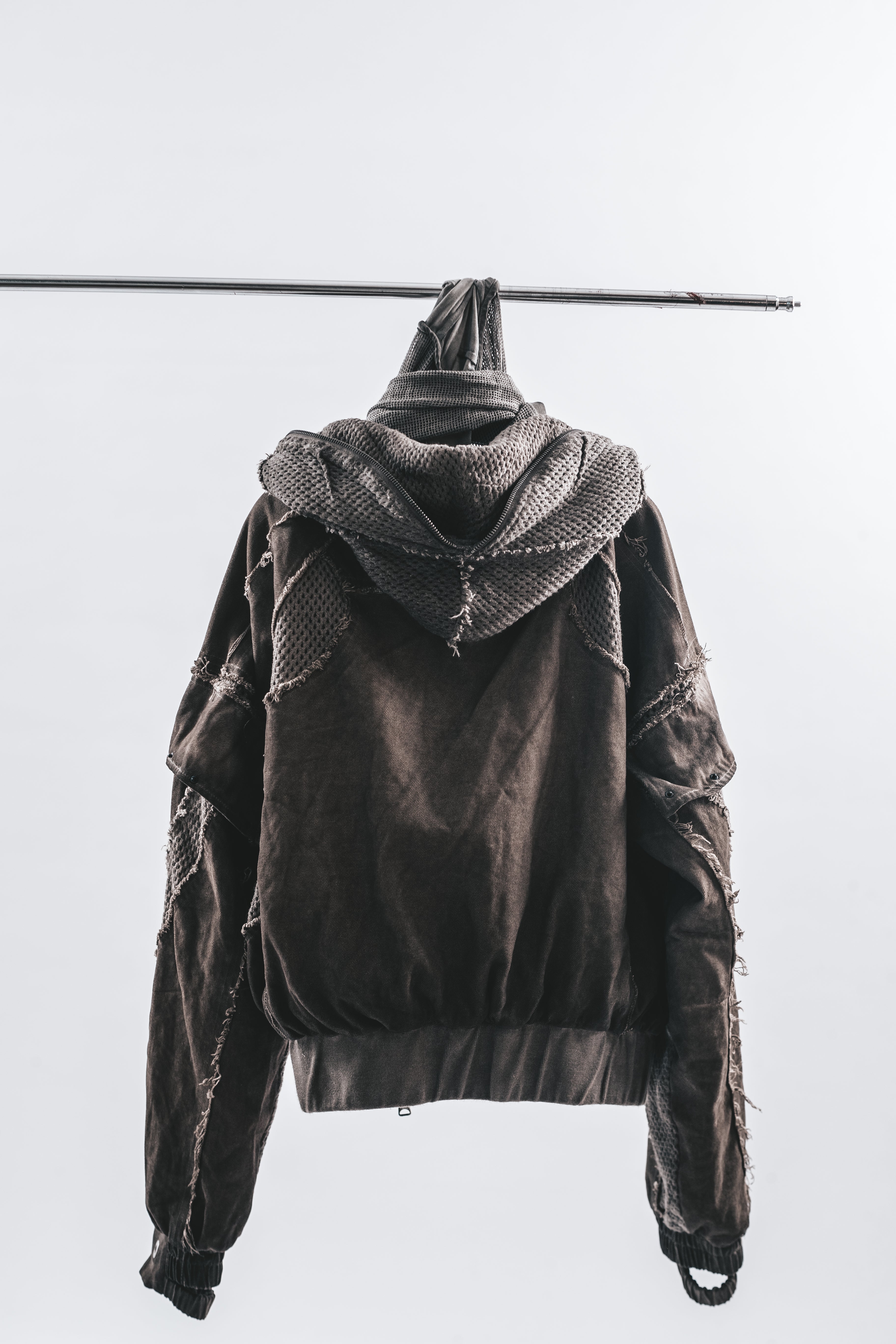 DRKLEI WASHED MESH HOODED JACKET