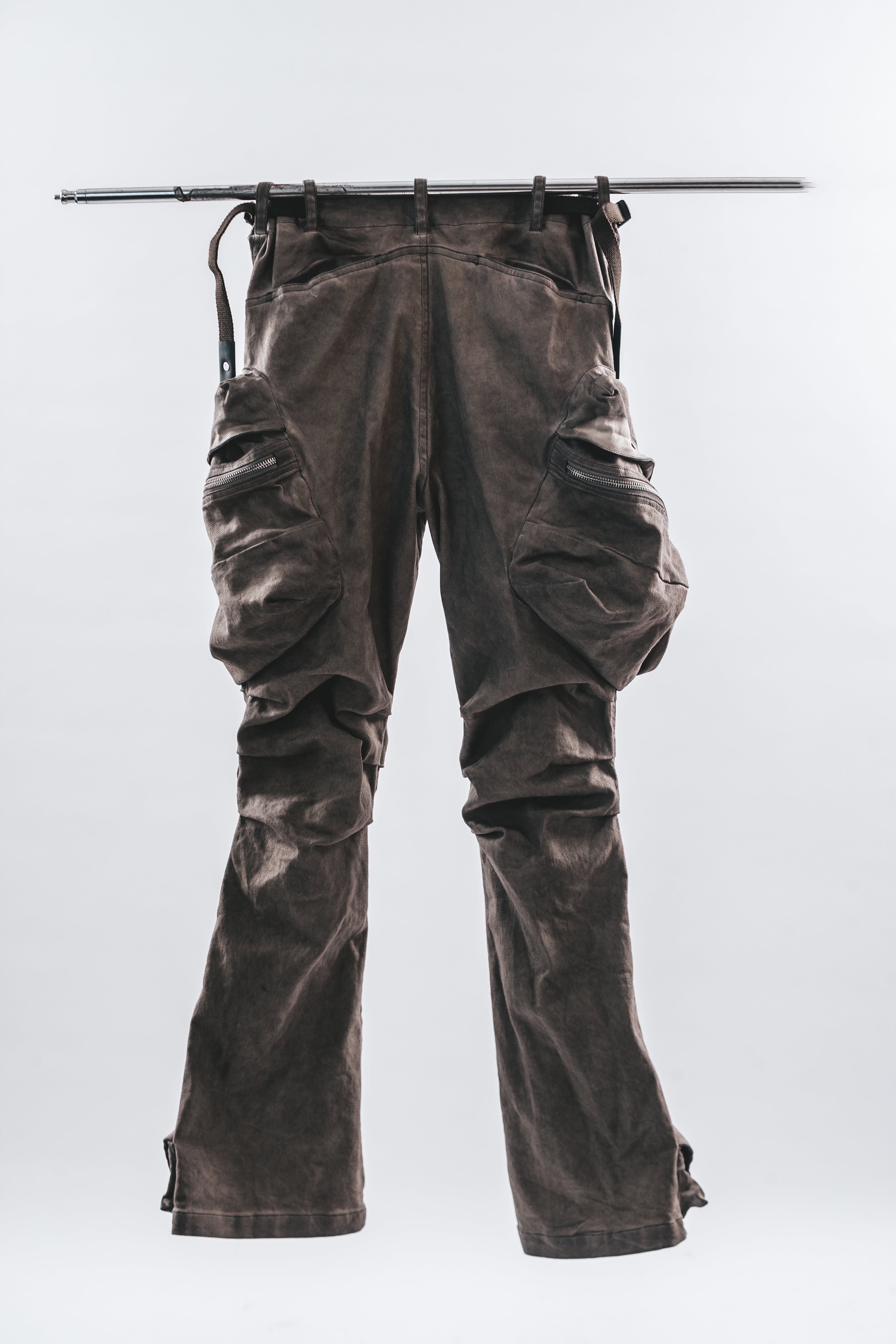 DRKLEI ZIP ARC STACKED PANTS