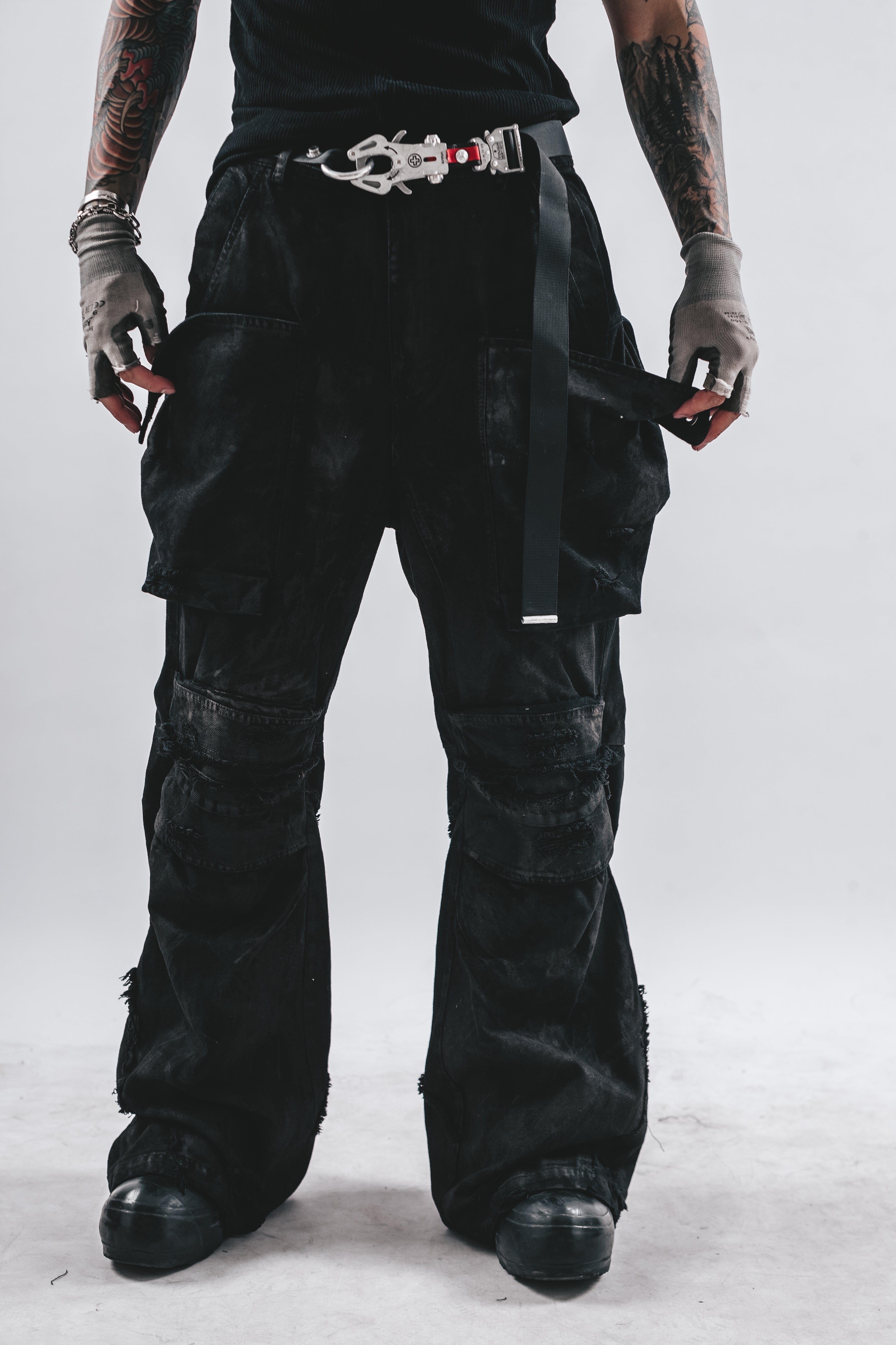 DRKLEI WAXED ORION BAGGY PANTS