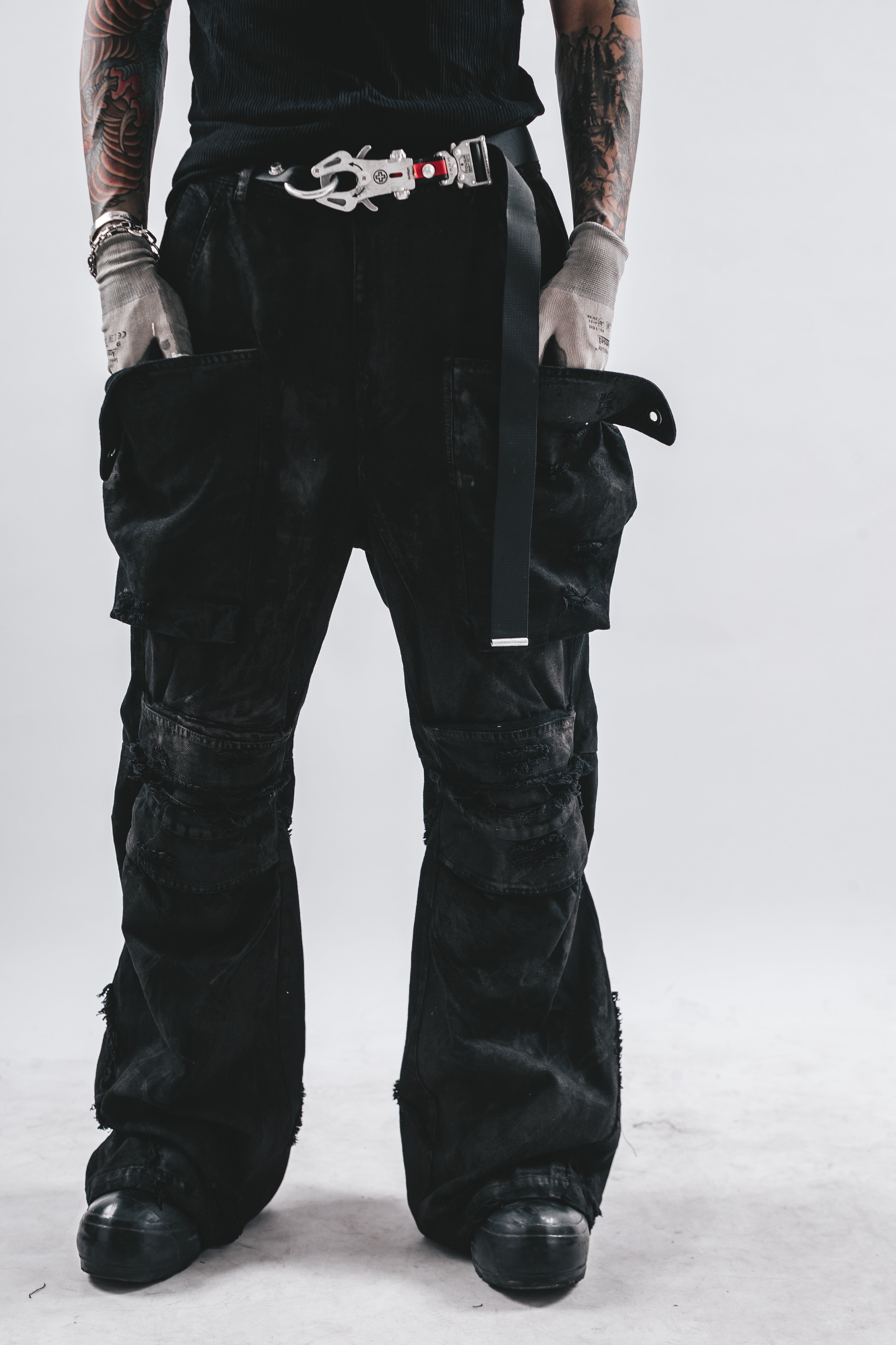 DRKLEI WAXED ORION BAGGY PANTS